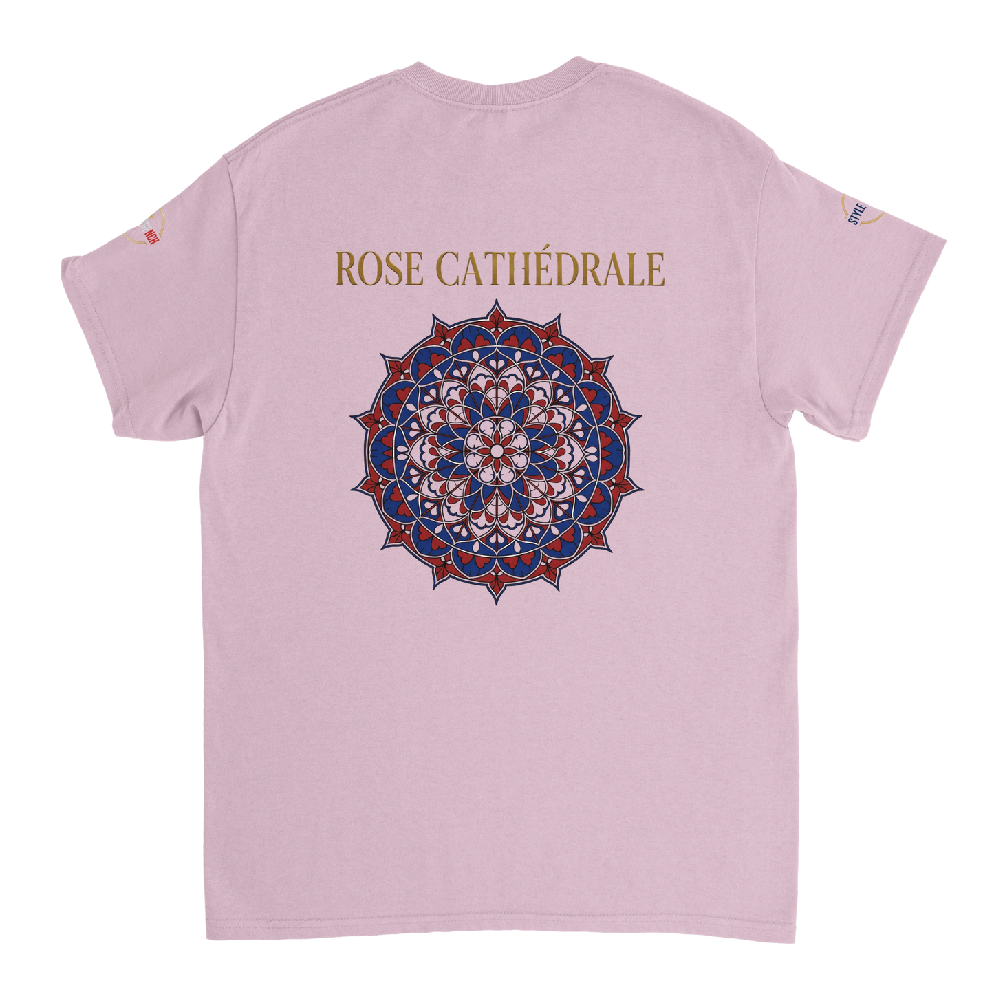 T-shirt Femme Rose Cathédrale – Coton Épais à Coupe Classique