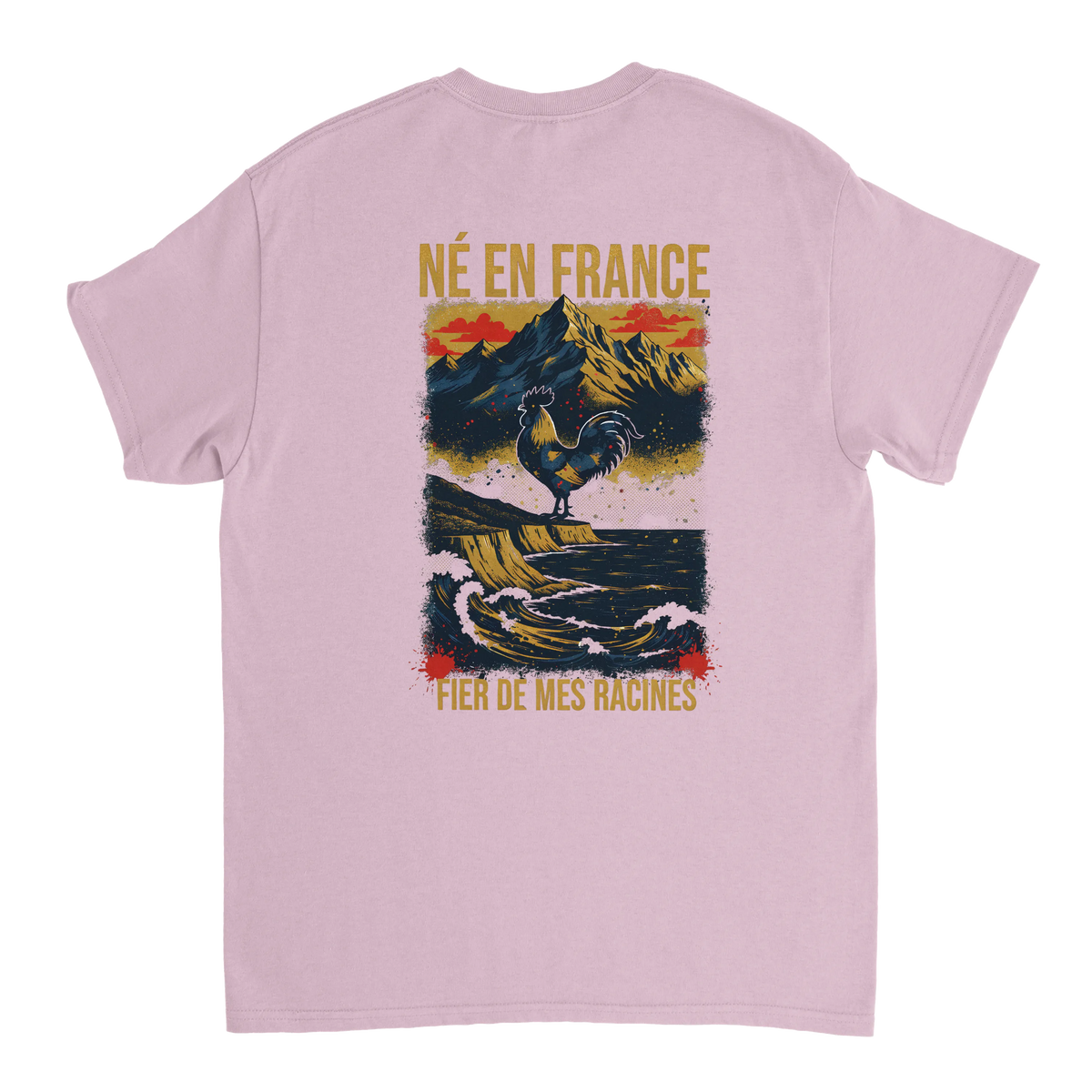 T-Shirt Premium 'Né en France' – Coton Épais à Coupe Classique