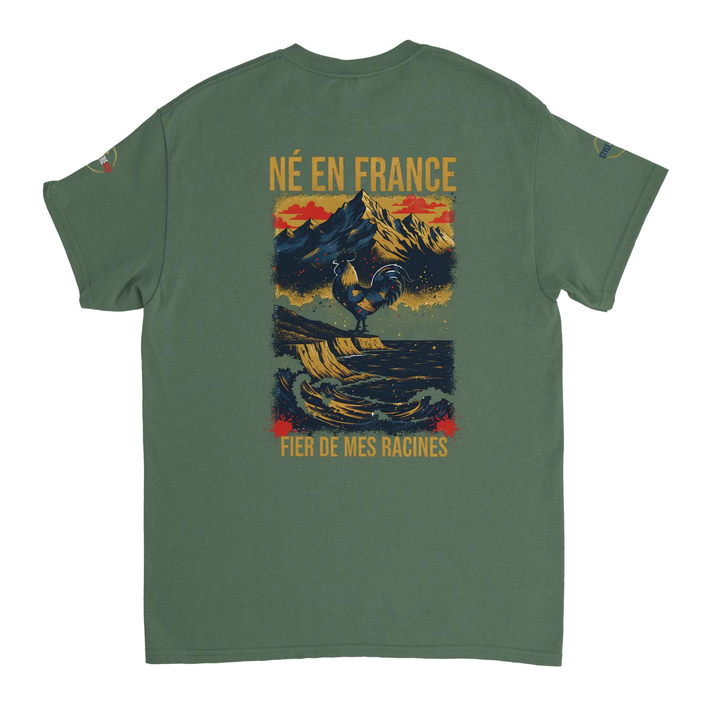 T-Shirt Premium 'Né en France' – Coton Épais à Coupe Classique