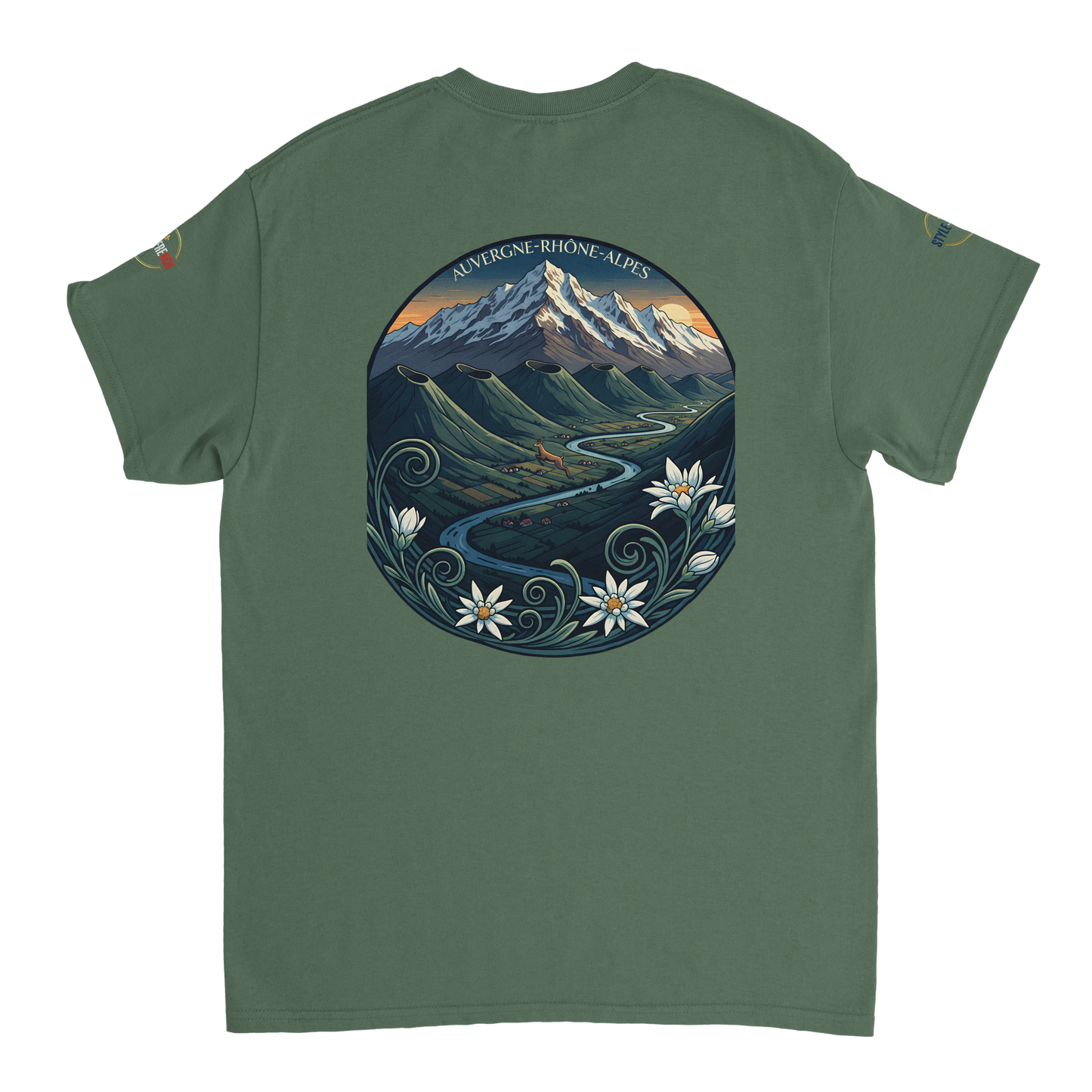 T-Shirt  Auvergne -Rhône -Alpes – Coupe Confortable et Durable