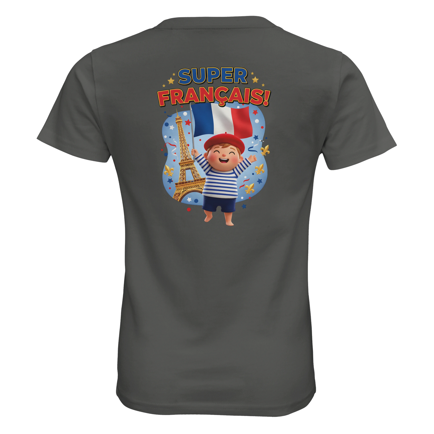 T-shirt Garçon Super Français - 100% Coton Bio