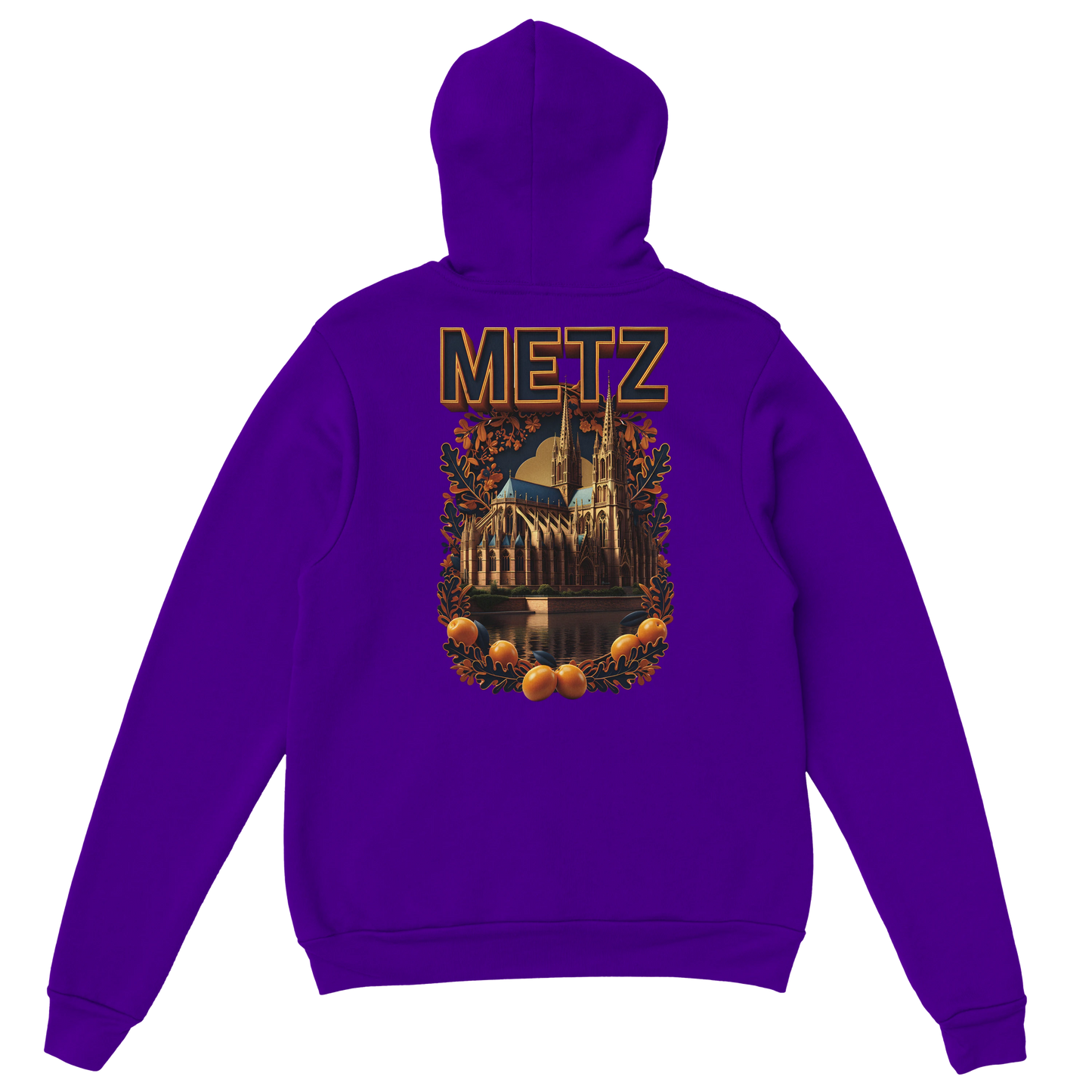 Sweat à capuche unisexe Metz - Ville de France - Design Premium