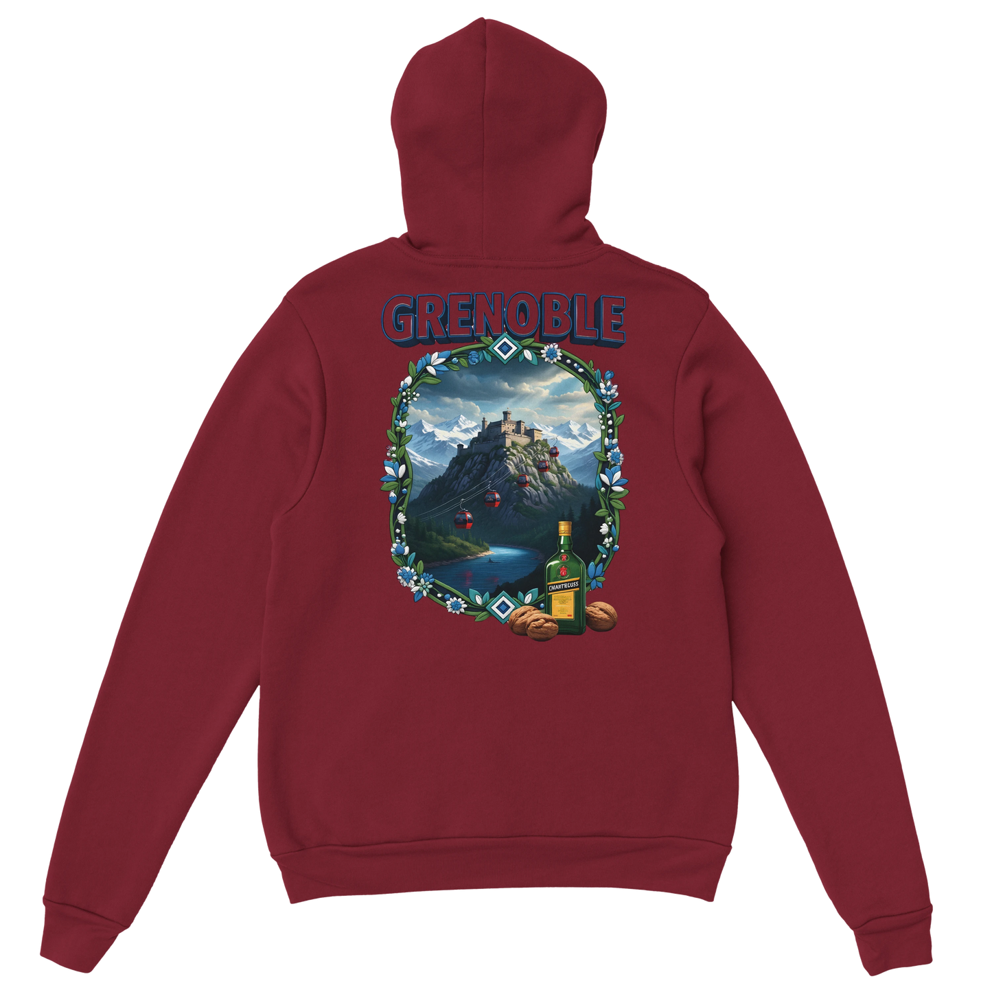 Sweat à capuche Grenoble - Collection Ville de France - Unisexe Premium