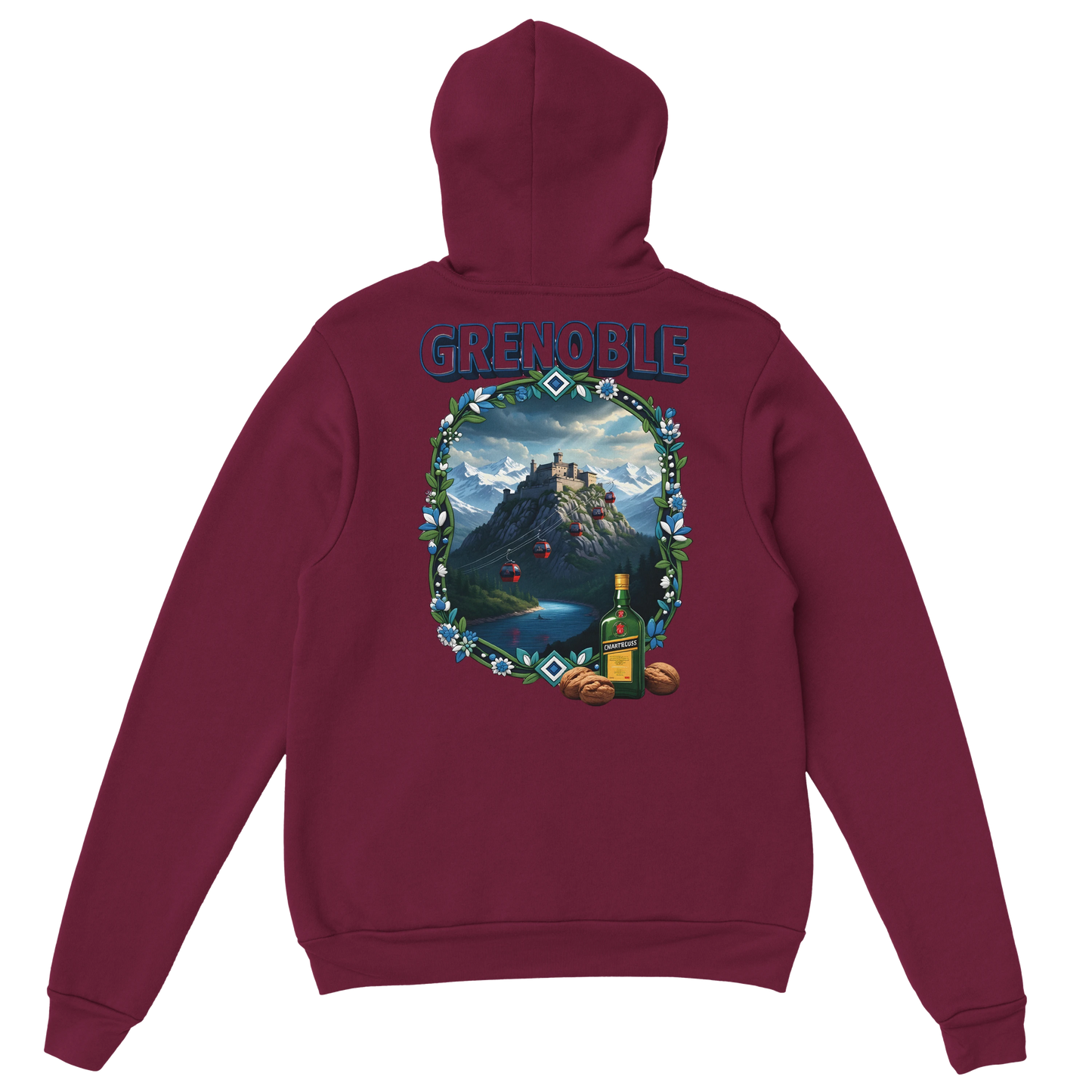 Sweat à capuche Grenoble - Collection Ville de France - Unisexe Premium