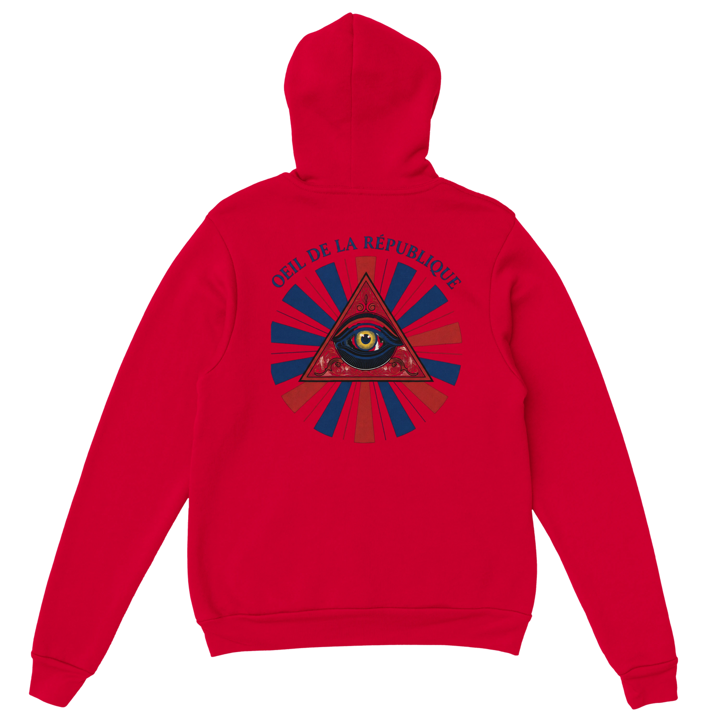 Sweat à capuche Homme - Design Œil de la République - Premium Confort