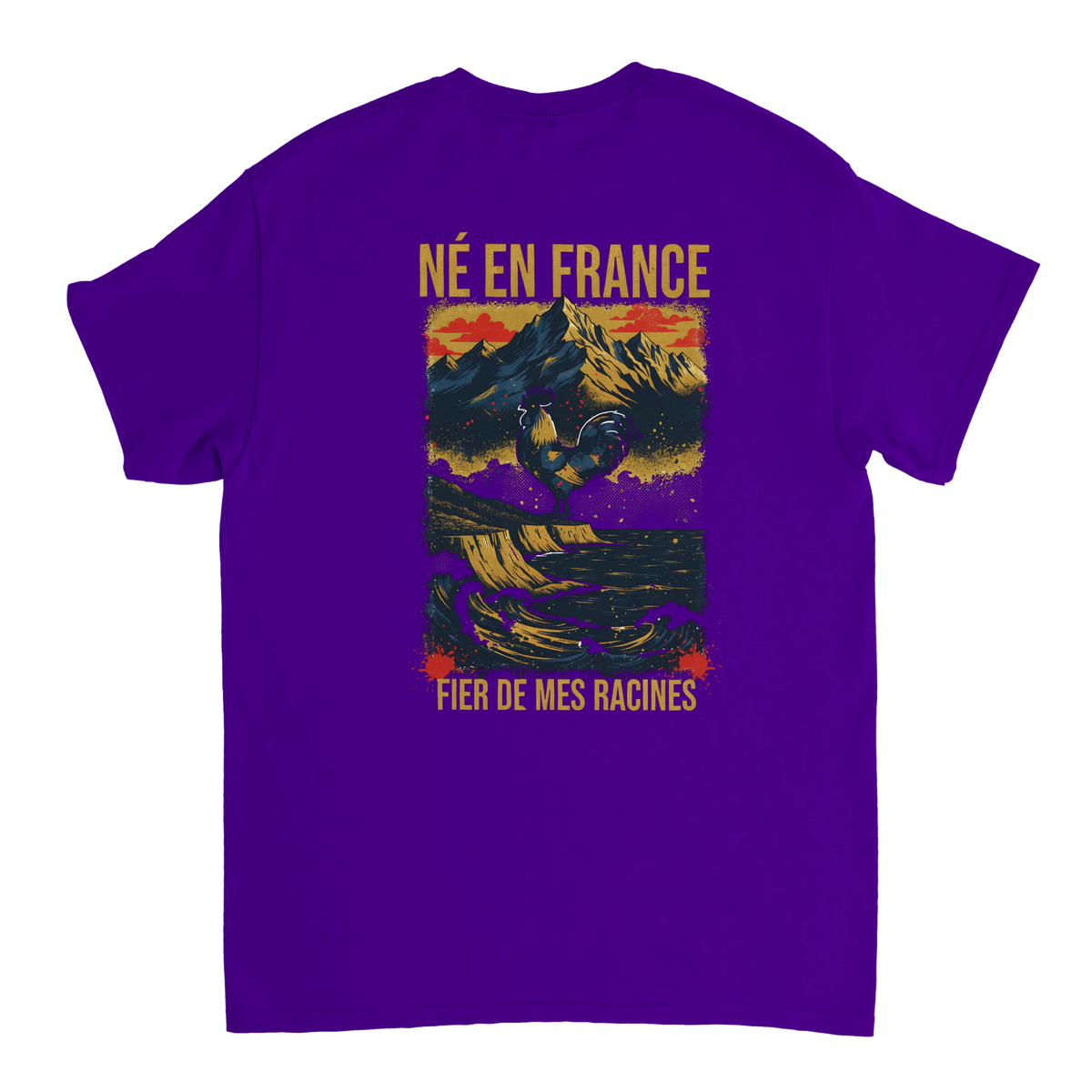 T-Shirt Premium 'Né en France' – Coton Épais à Coupe Classique
