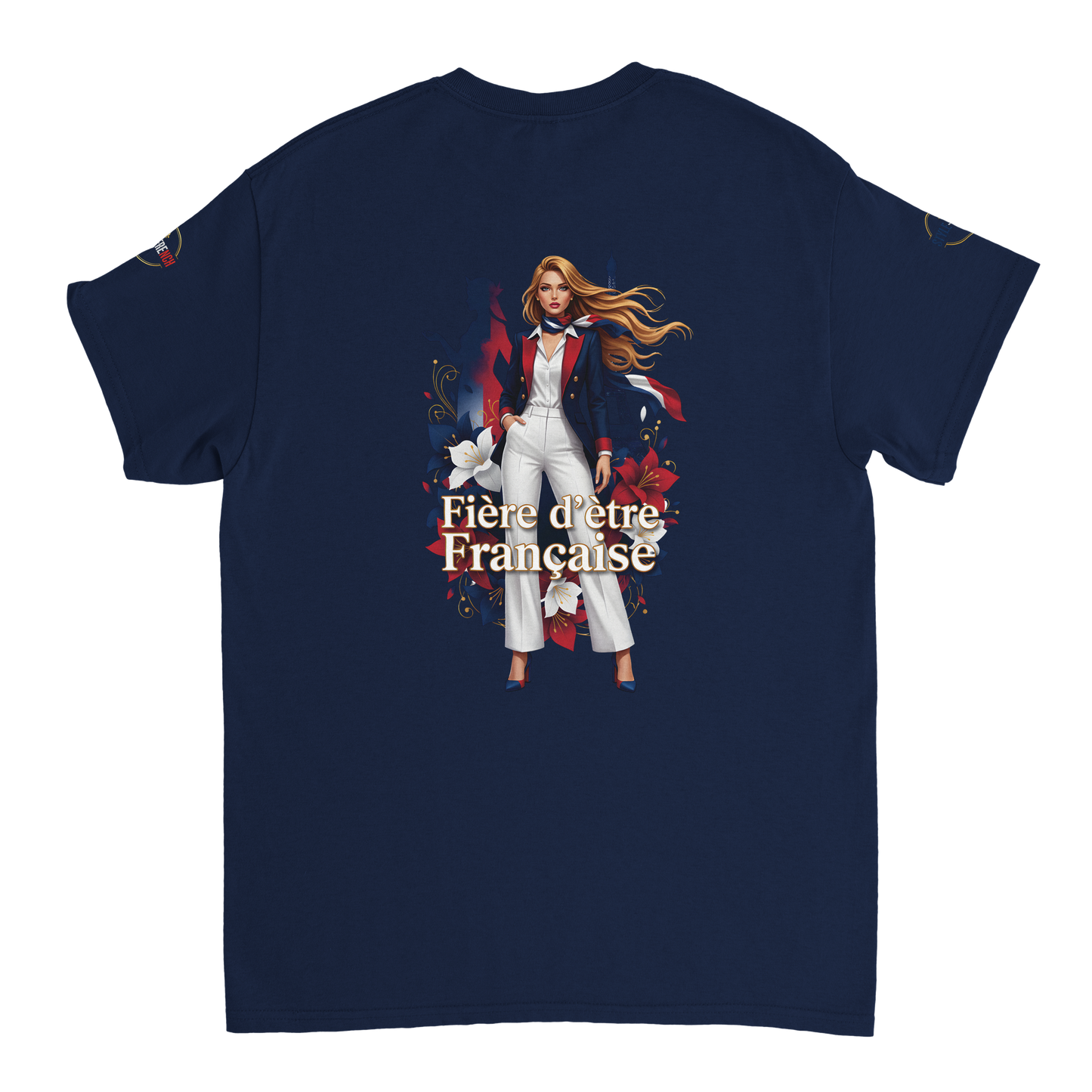 T-Shirt Femme Fière d'Être Française – Coton Premium