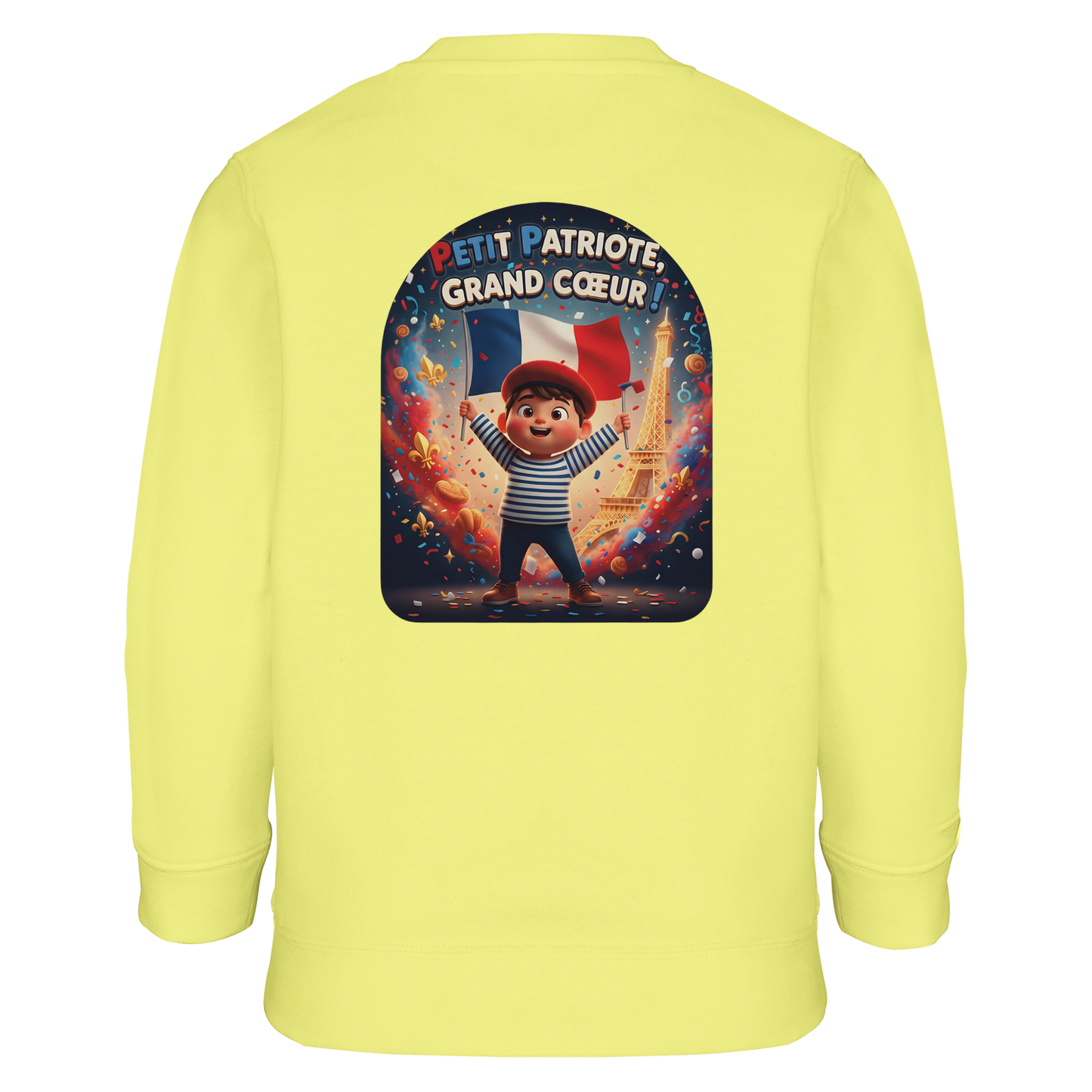 Sweat-shirt Garçon Petit Patriote - Coton Recyclé Confortable