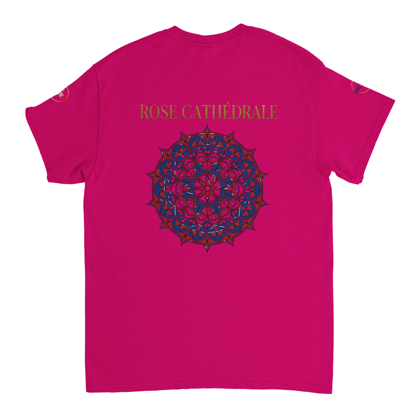 T-shirt Femme Rose Cathédrale – Coton Épais à Coupe Classique