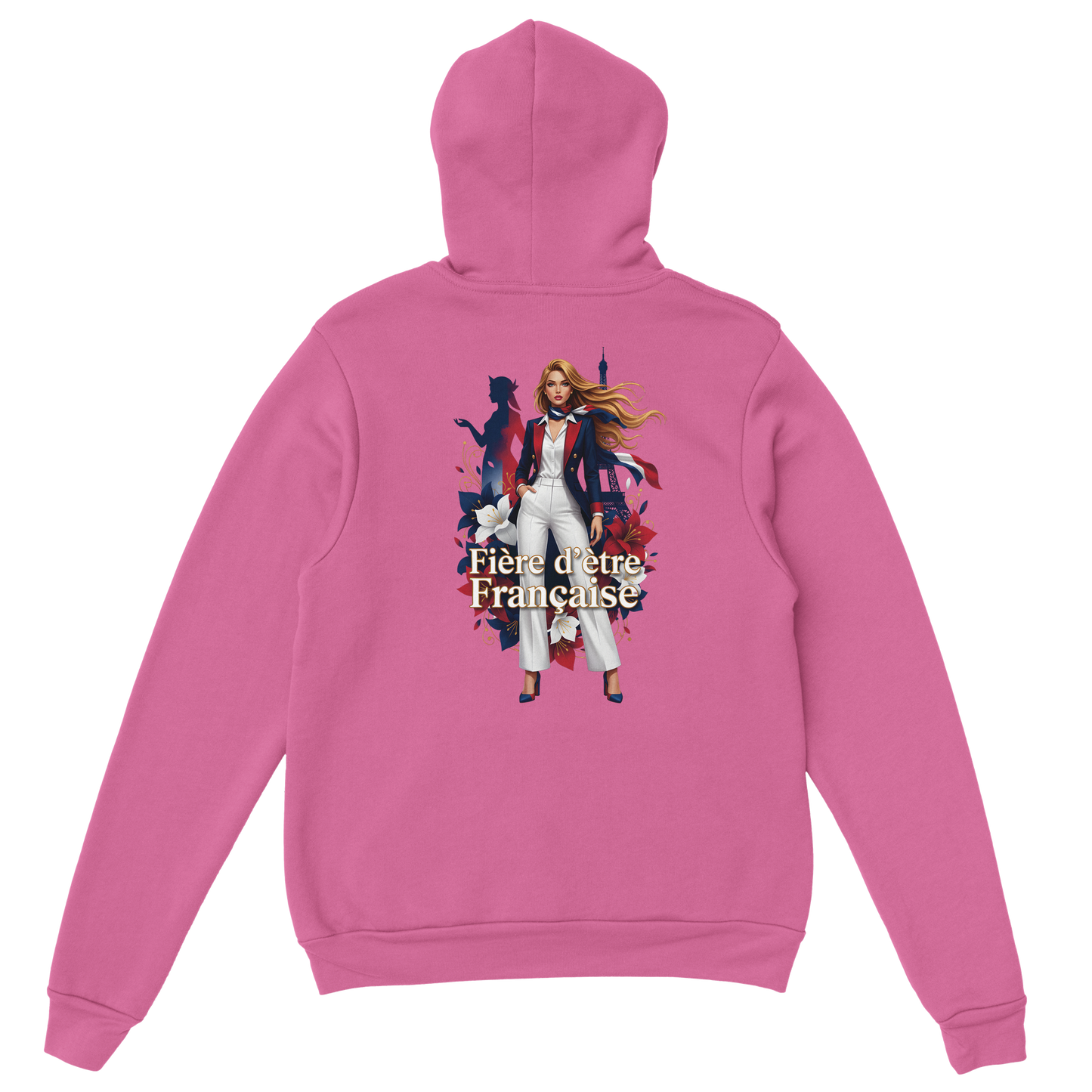 Sweat à Capuche Femme Fière d'être Française - Confort Premium