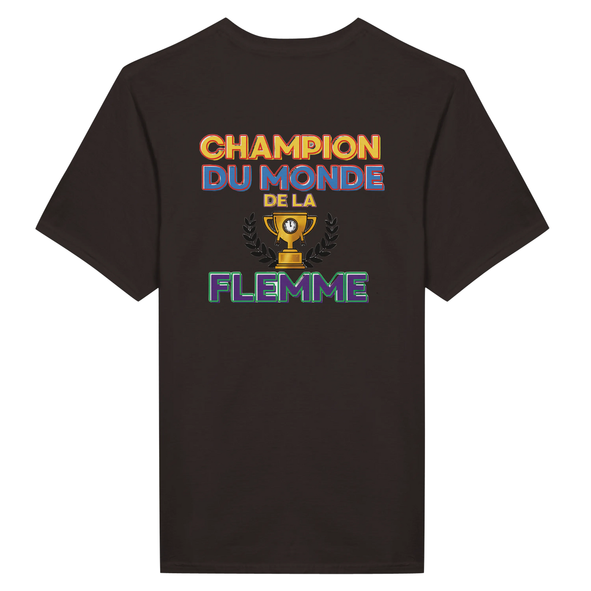 T-Shirt Homme - Champion du Monde de la Flemme - Confort Premium