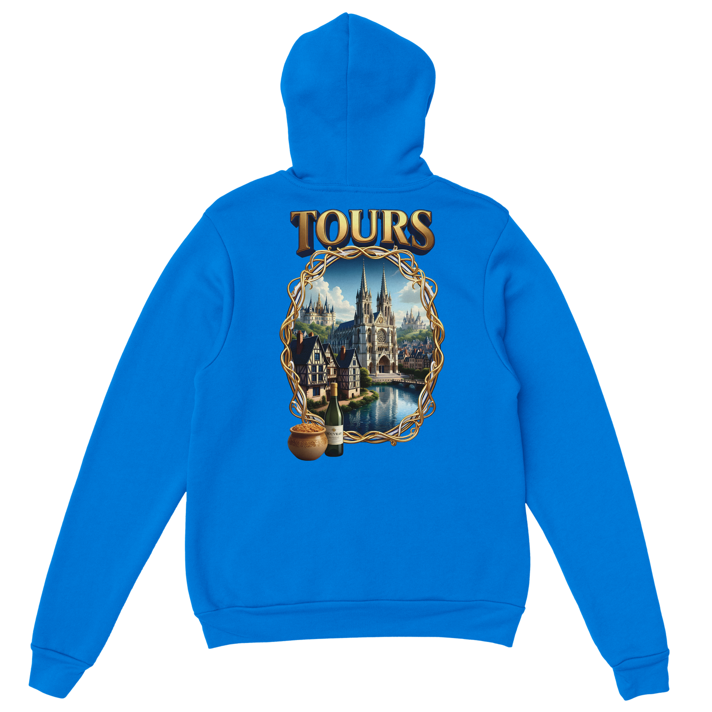 Sweat à capuche unisexe Tours France – Design Ville Iconique