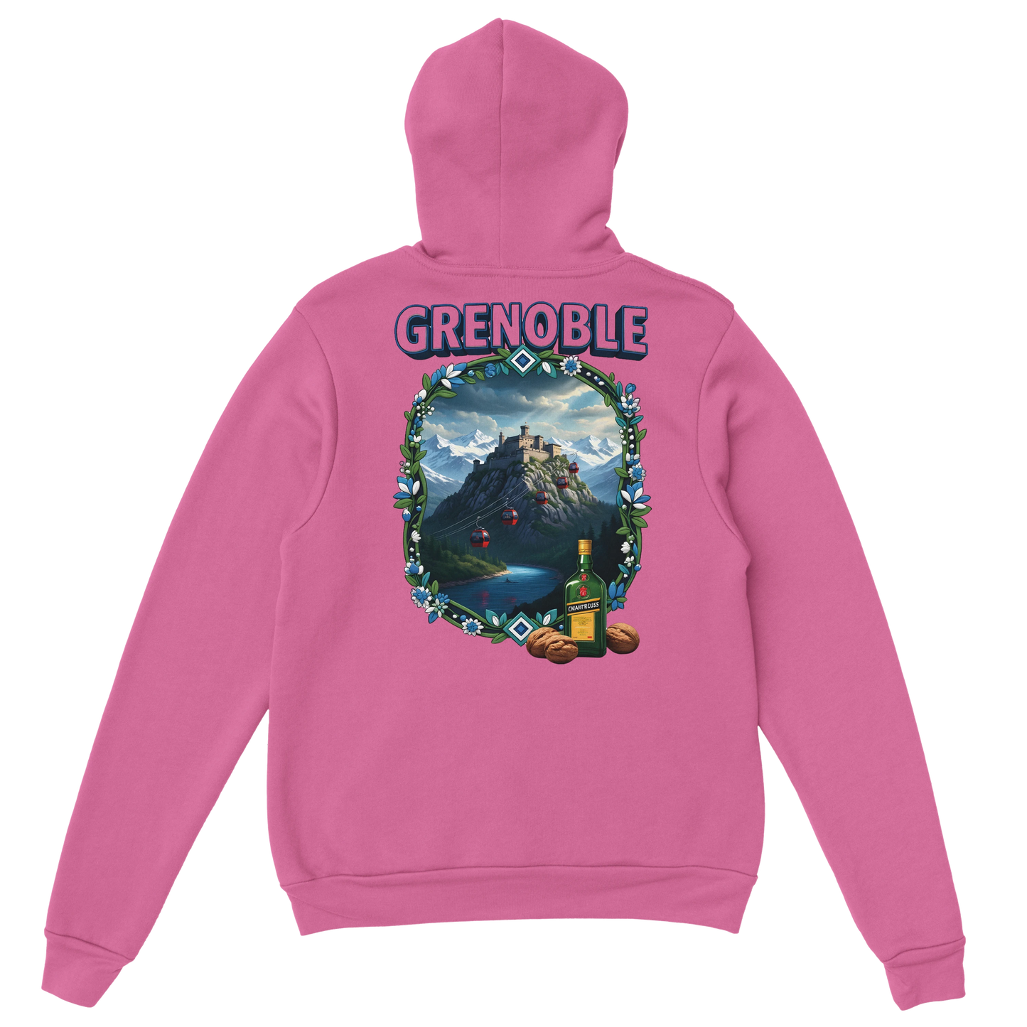 Sweat à capuche Grenoble - Collection Ville de France - Unisexe Premium