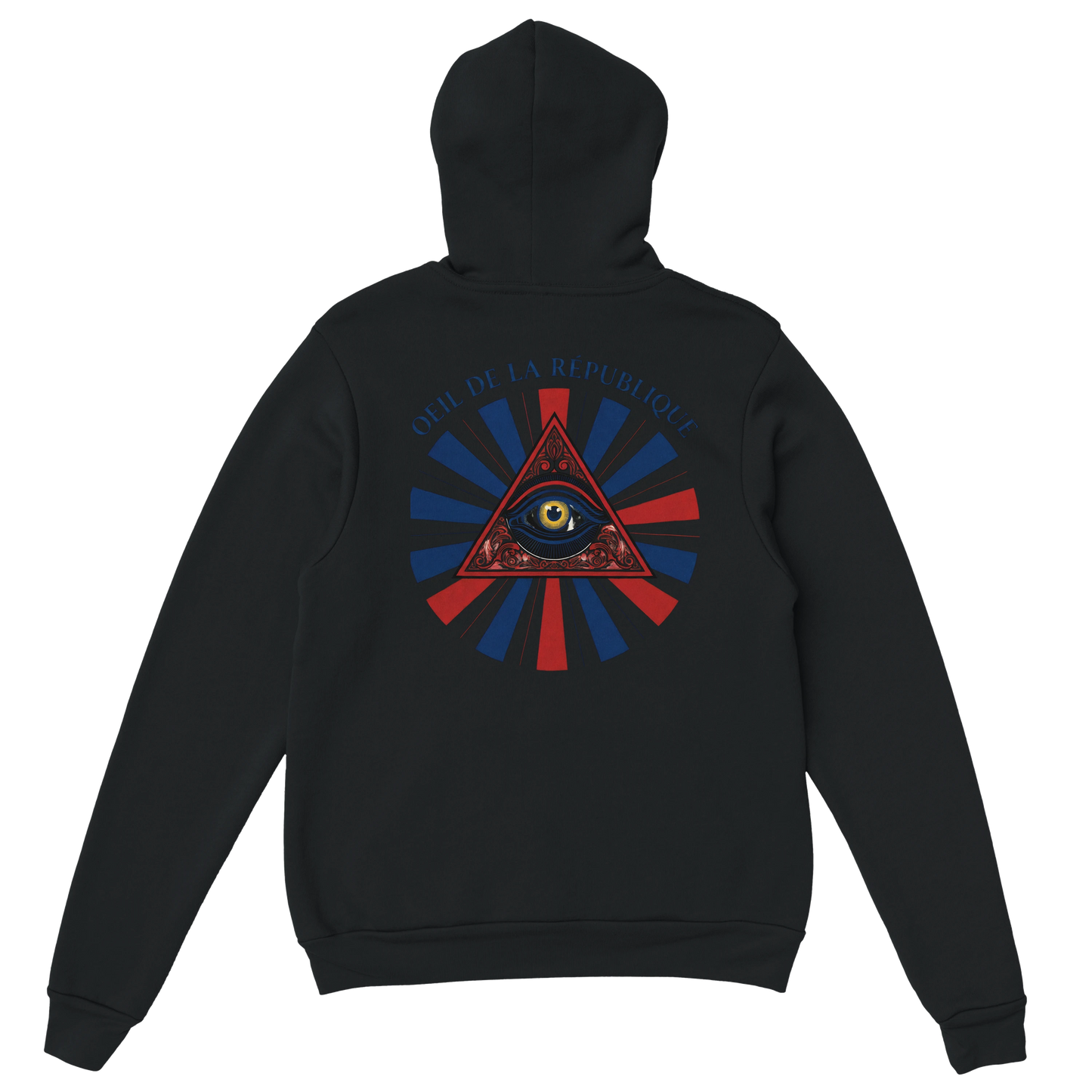 Sweat à capuche Homme - Design Œil de la République - Premium Confort