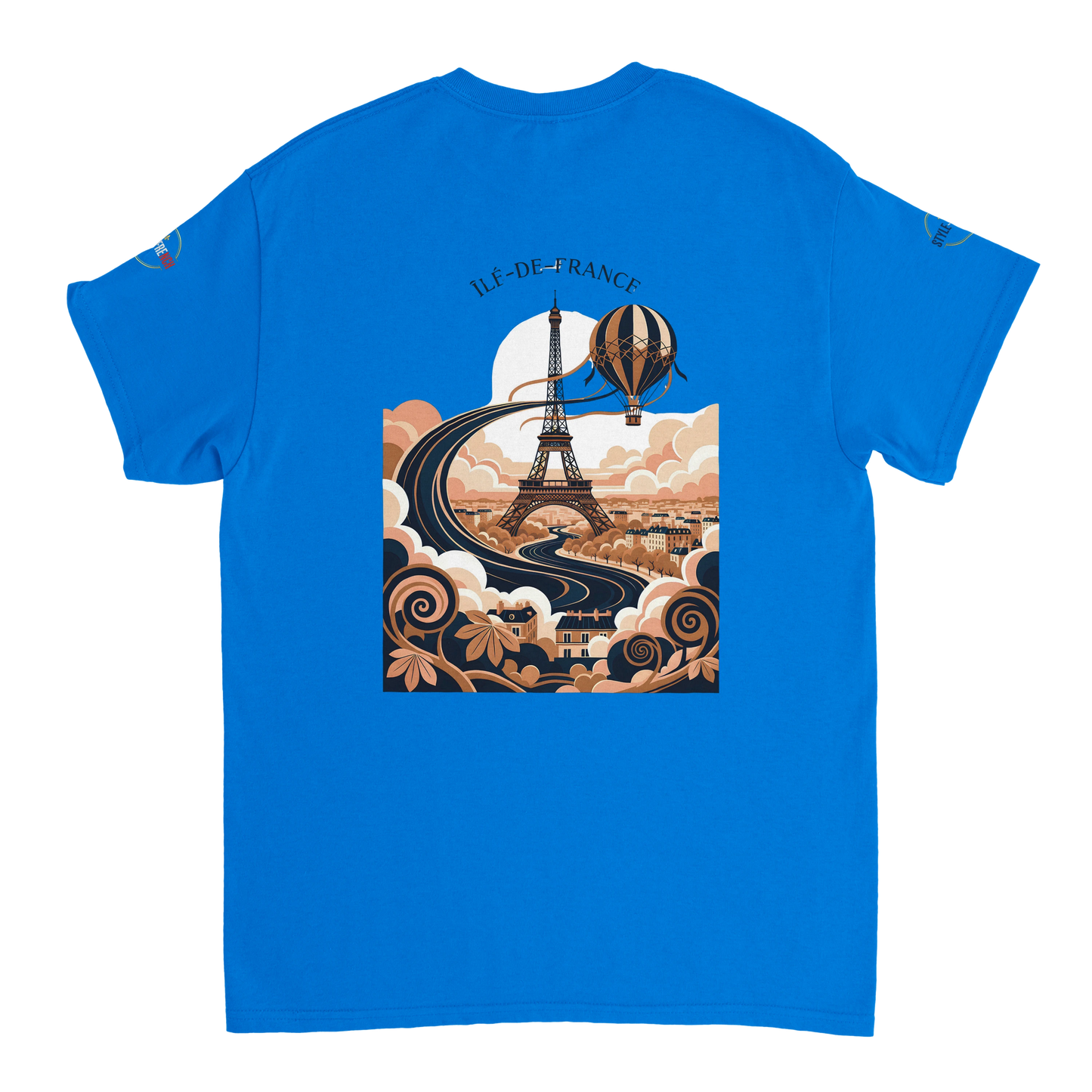 T-shirt Unisexe Île-de-France – Coton Épais à Coupe Classique