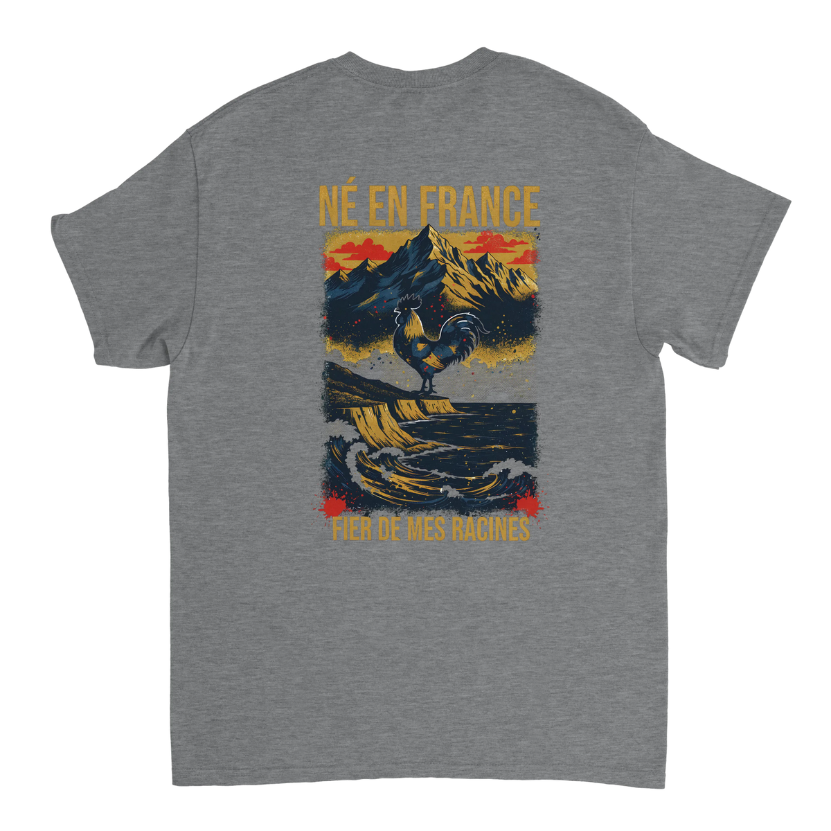 T-Shirt Premium 'Né en France' – Coton Épais à Coupe Classique