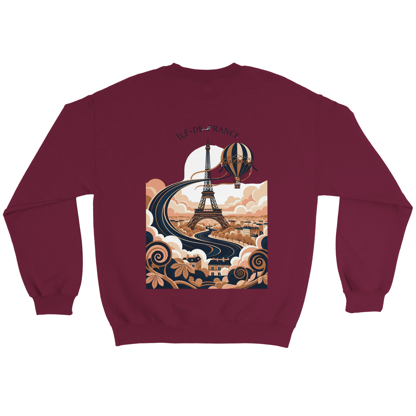 Sweat-shirt Unisexe Île-de-France – Confort Premium et Coupe Classique
