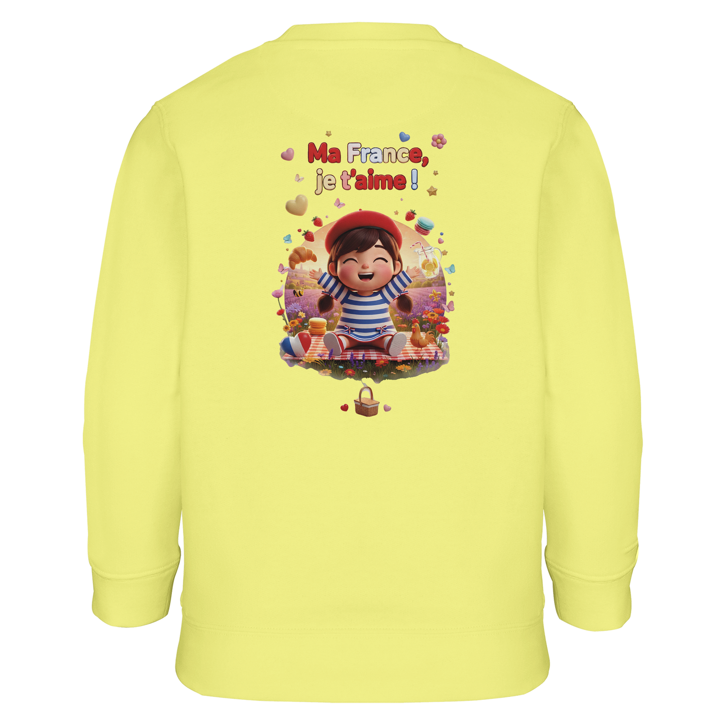Ma France Je T'aime Sweat-shirt pour Enfant - Coton Bio Confortable