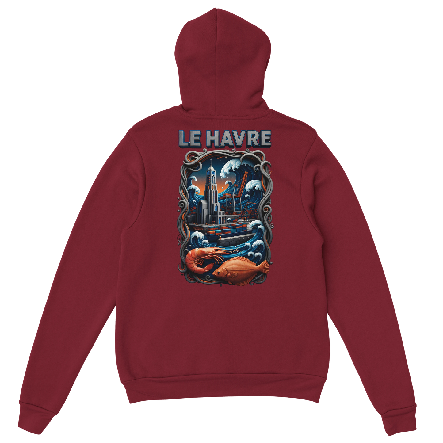 Sweat à Capuche Unisexe Le Havre – Hoodie Confortable et Résistant