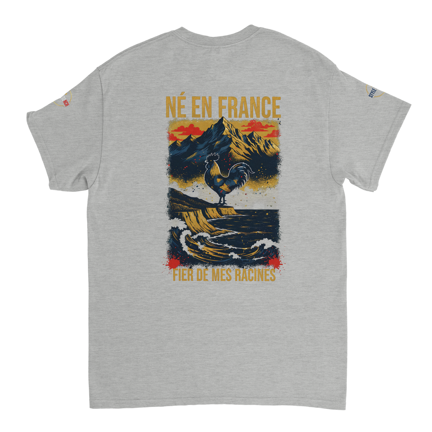 T-Shirt Premium 'Né en France' – Coton Épais à Coupe Classique