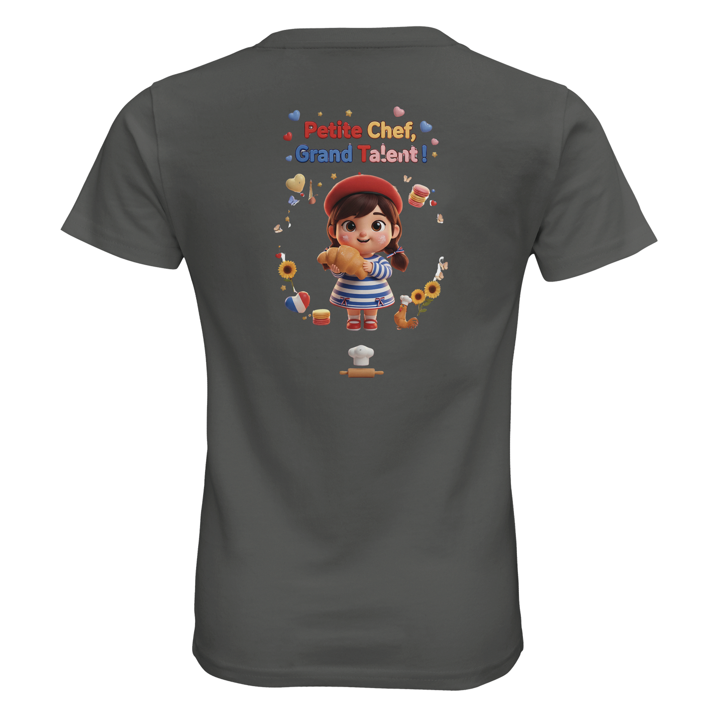 T-Shirt fille 'Petite Chef Grand Talent' – 100% Coton Bio