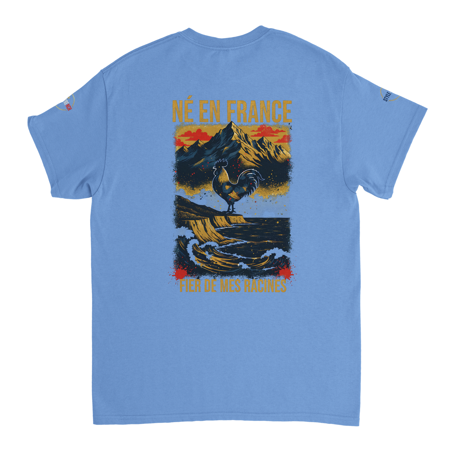 T-Shirt Premium 'Né en France' – Coton Épais à Coupe Classique