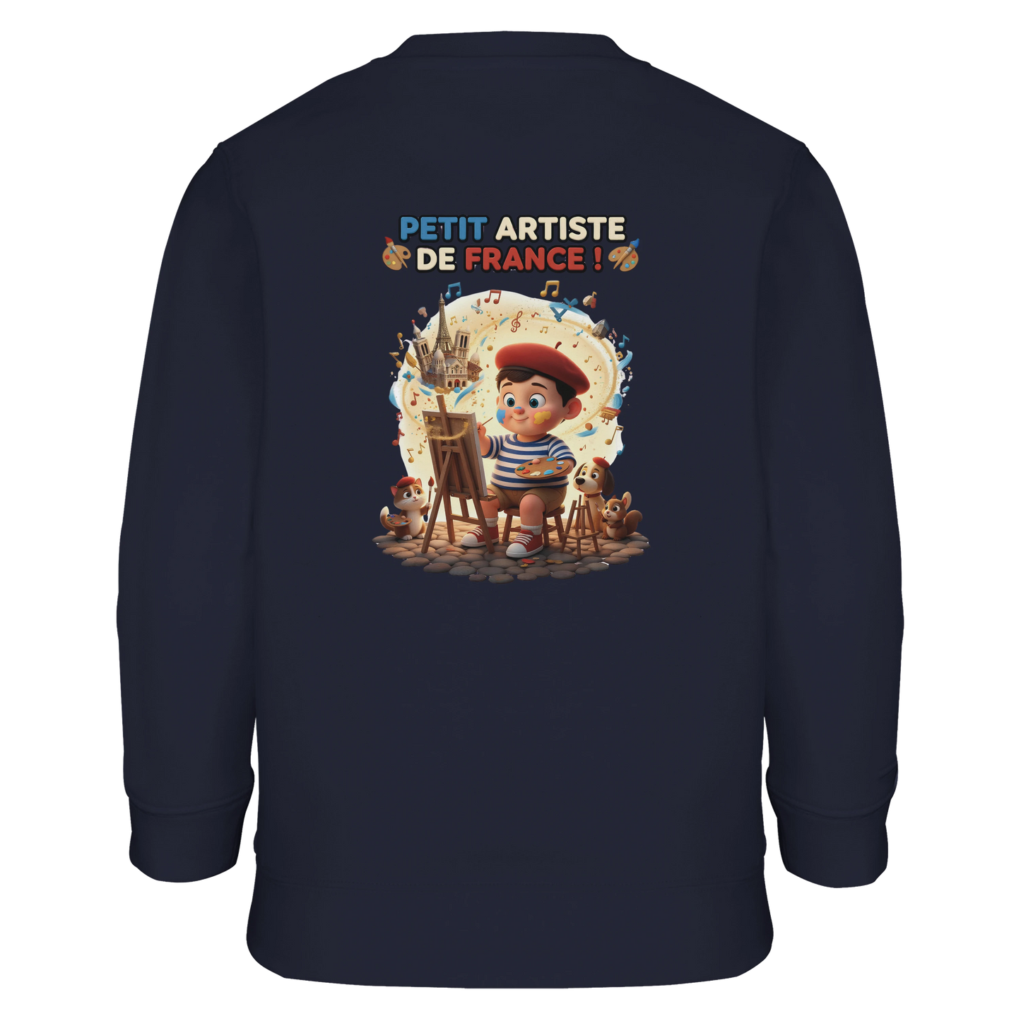 Sweat-shirt Garçon Petit Artiste de France – Coton Bio Confortable