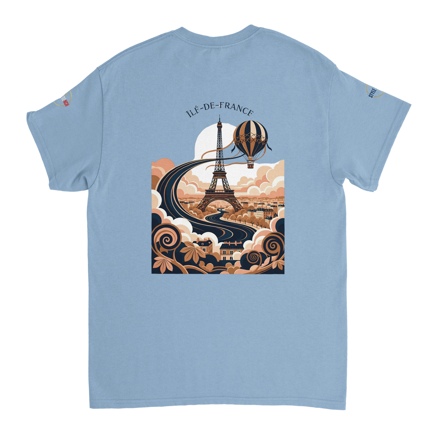 T-shirt Unisexe Île-de-France – Coton Épais à Coupe Classique