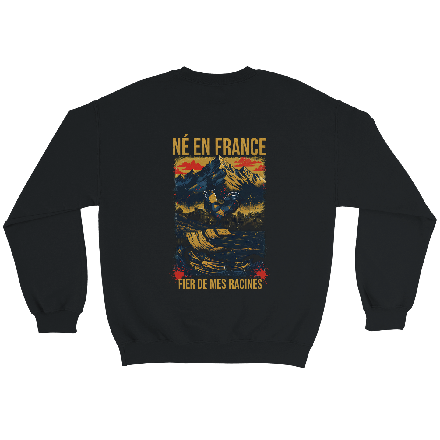 Sweat-shirt Homme « Né en France » – Confort Premium et Design Durable