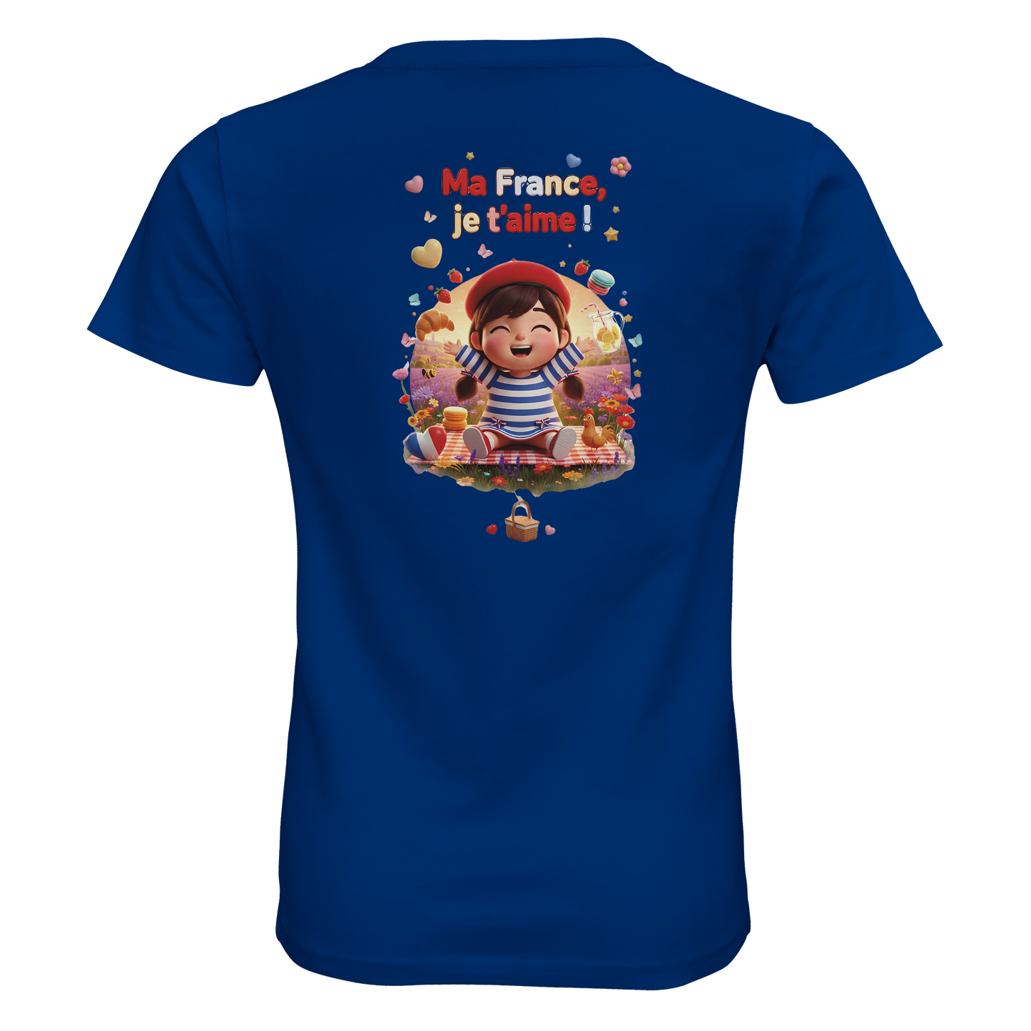 T-shirt Fille « Ma France je t'aime » - Coton Bio Premium