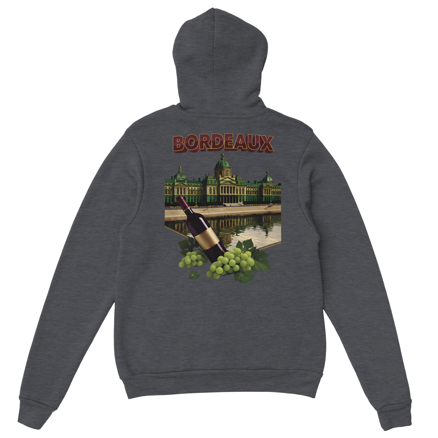 Sweat à capuche unisexe bordeaux Ville de France - Confort premium