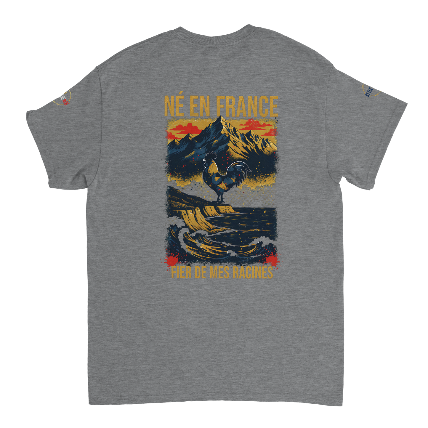 T-Shirt Premium 'Né en France' – Coton Épais à Coupe Classique