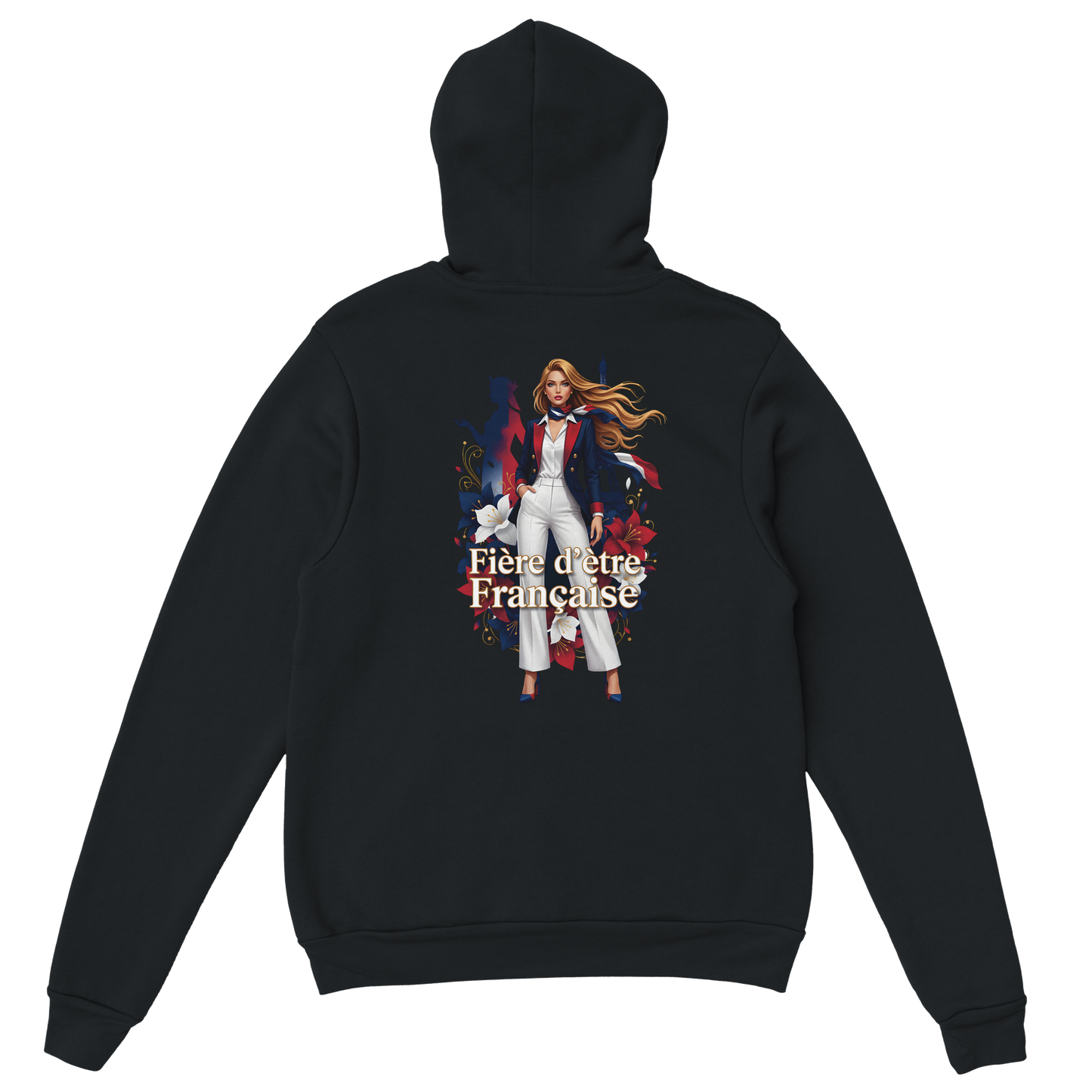Sweat à Capuche Femme Fière d'être Française - Confort Premium
