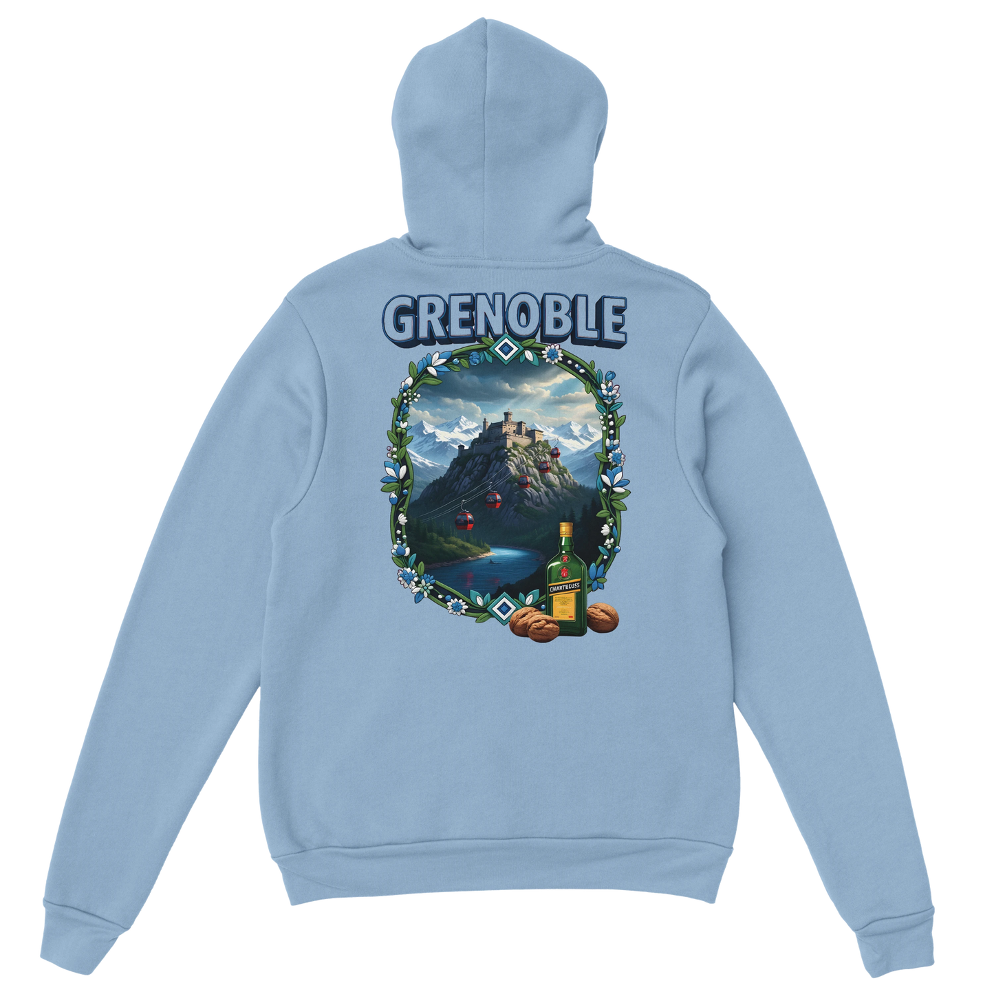 Sweat à capuche Grenoble - Collection Ville de France - Unisexe Premium