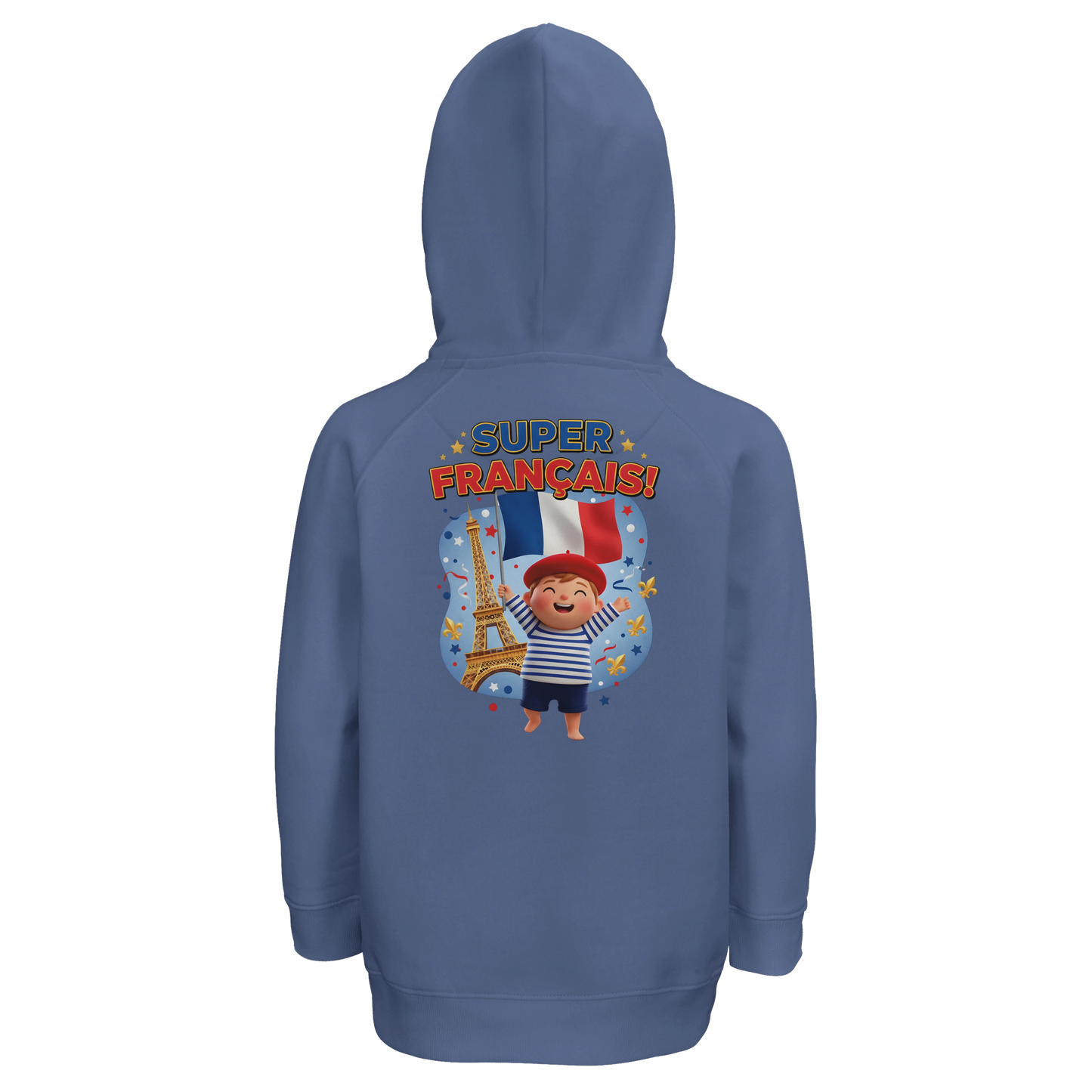 Sweat-shirt à Capuche Enfant - Design Super Français - Éco-responsable