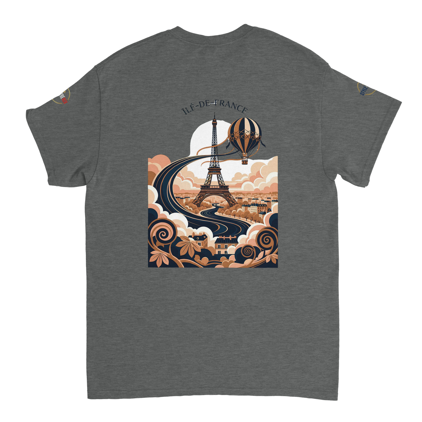 T-shirt Unisexe Île-de-France – Coton Épais à Coupe Classique
