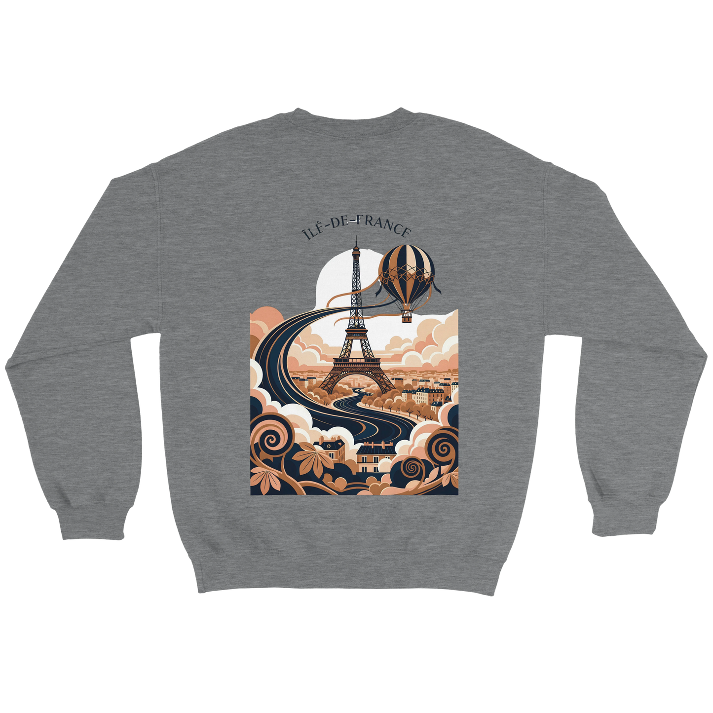 Sweat-shirt Unisexe Île-de-France – Confort Premium et Coupe Classique