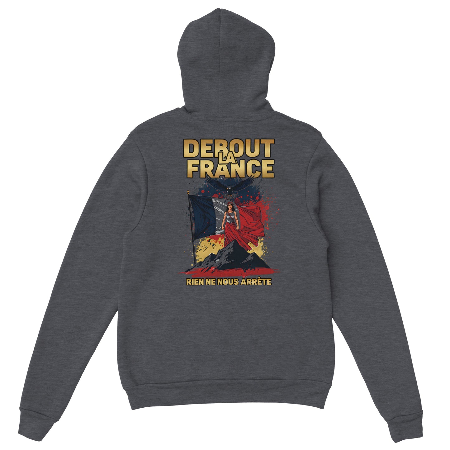 Sweat à capuche femme Debout la France - Hoodie en coton mélangé premium