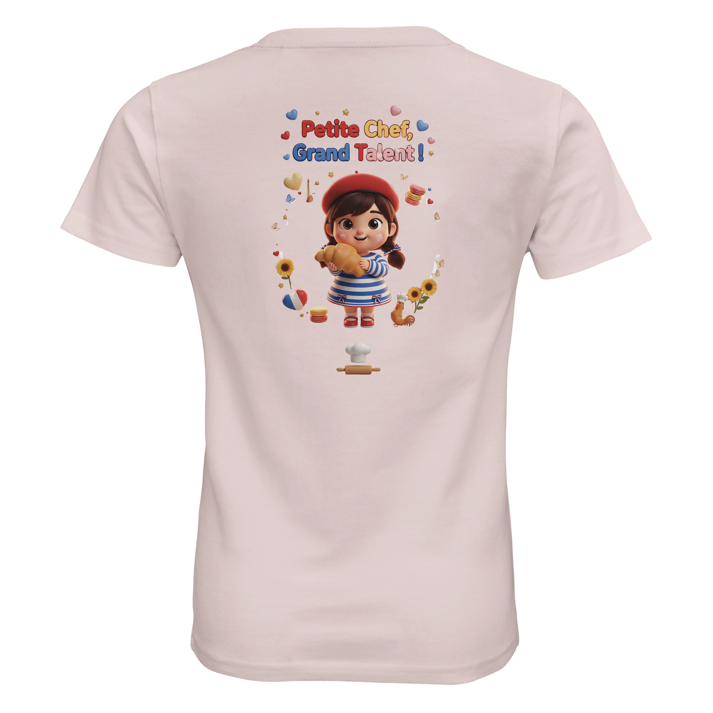T-Shirt fille 'Petite Chef Grand Talent' – 100% Coton Bio