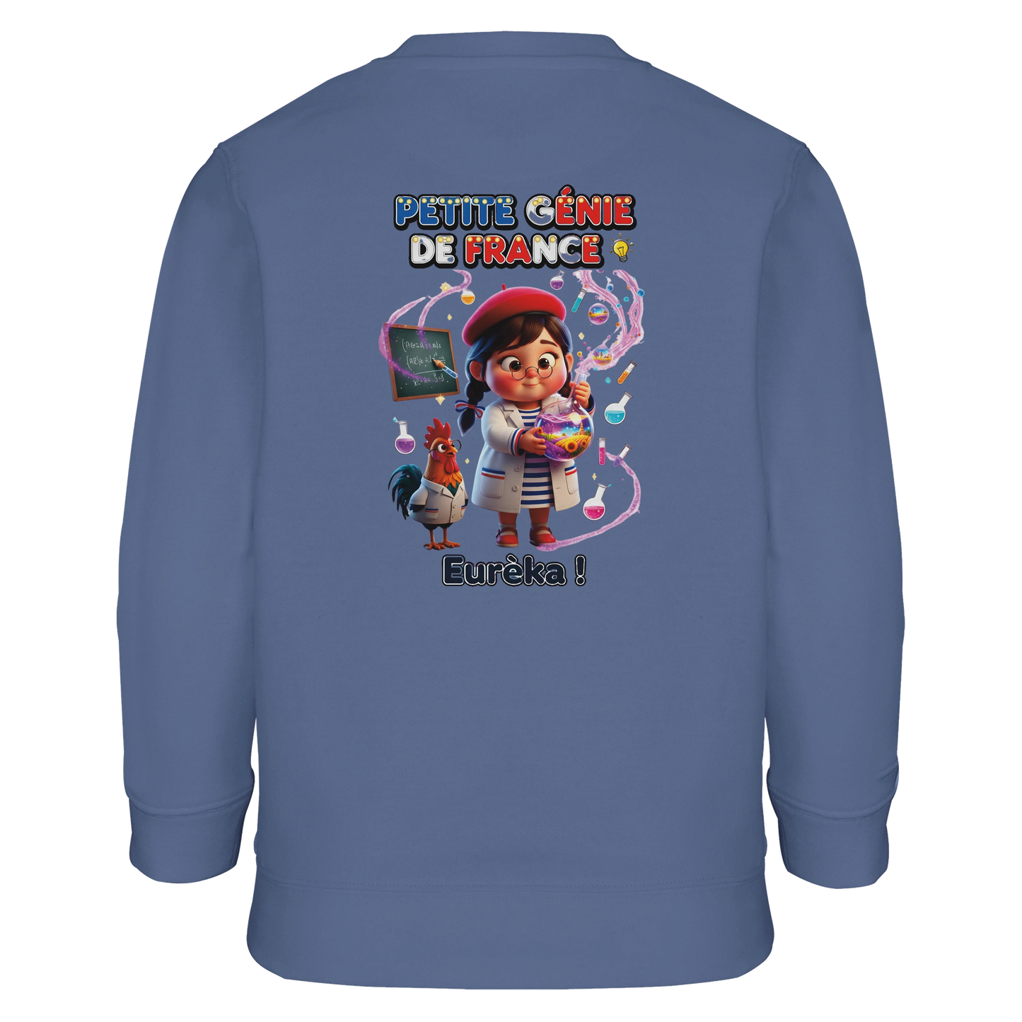 Sweat-shirt fille Petite Génie de France - Coton Recyclé Confortable