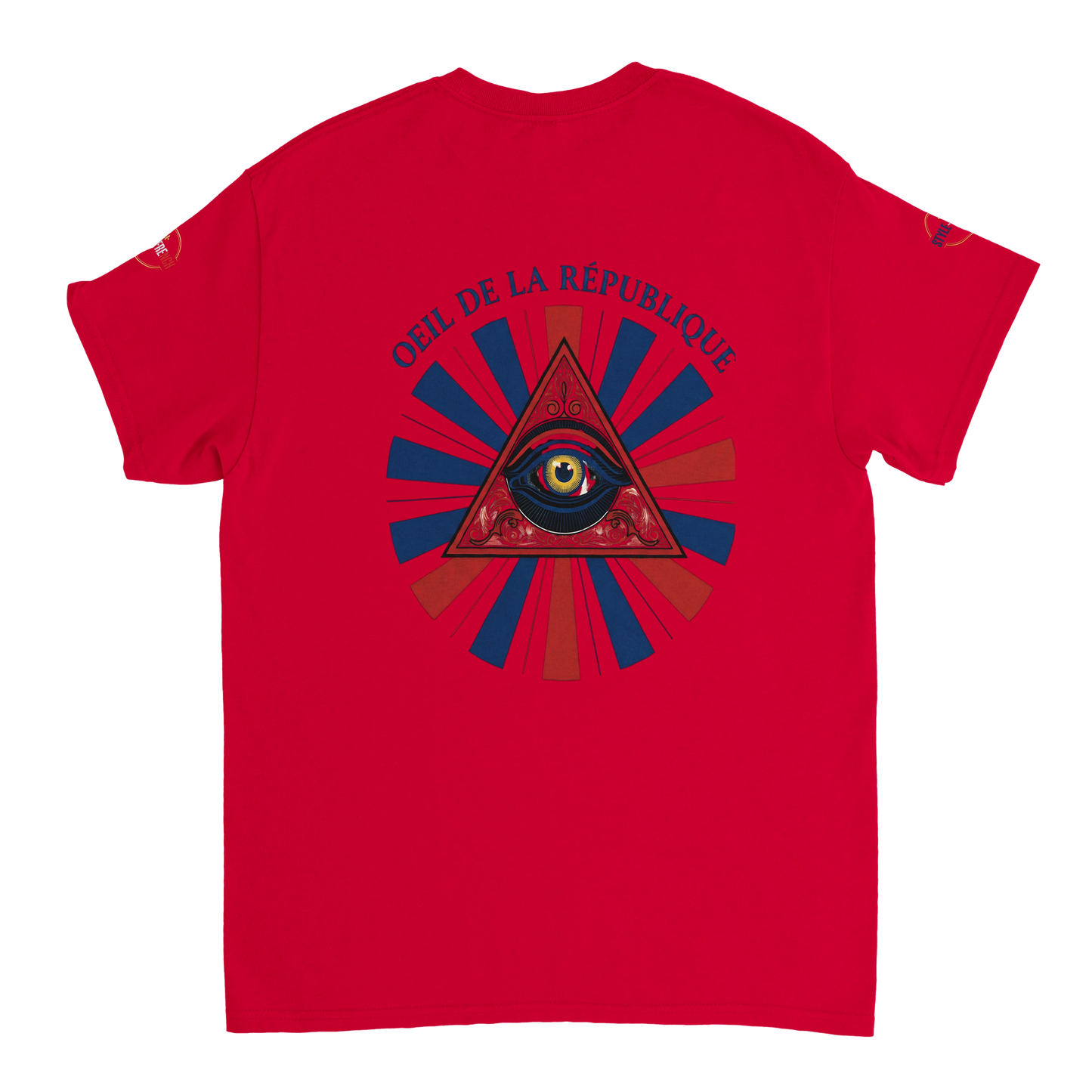 T-shirt Homme Œil de la République - Coton Épais à Coupe Classique
