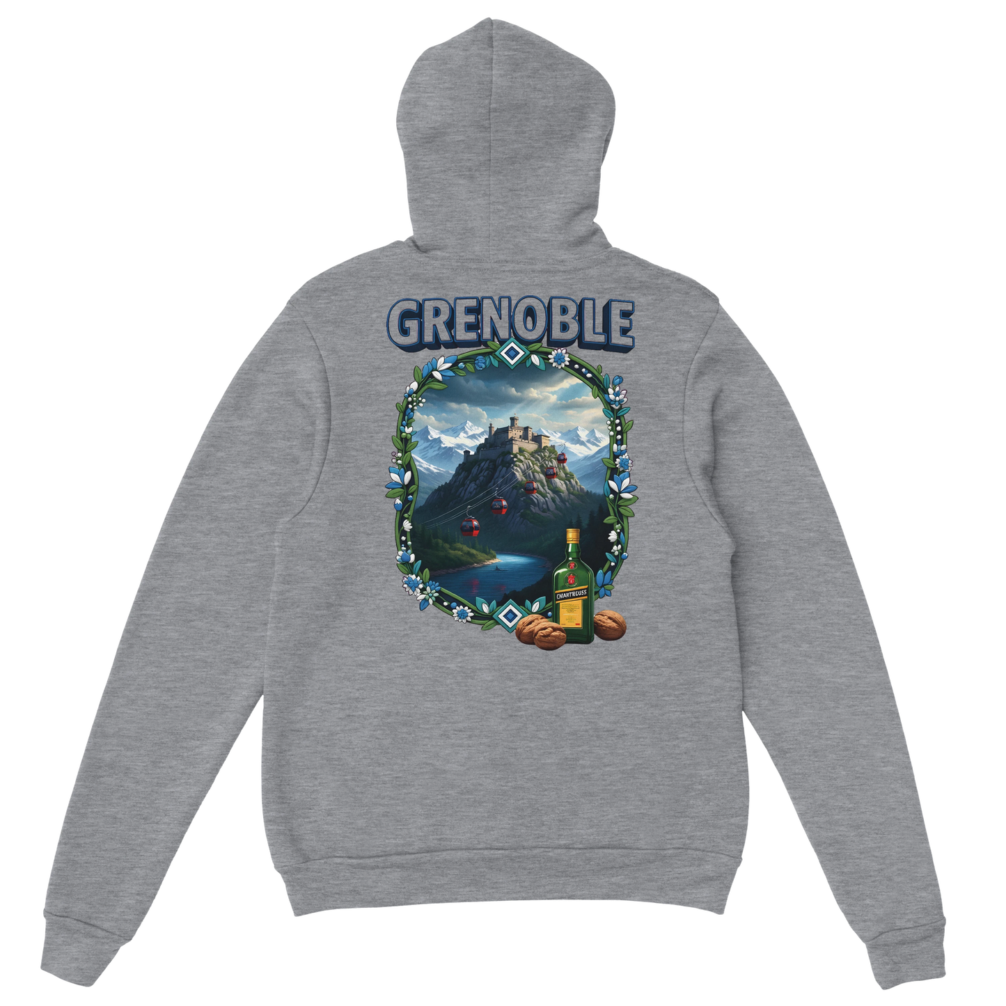 Sweat à capuche Grenoble - Collection Ville de France - Unisexe Premium