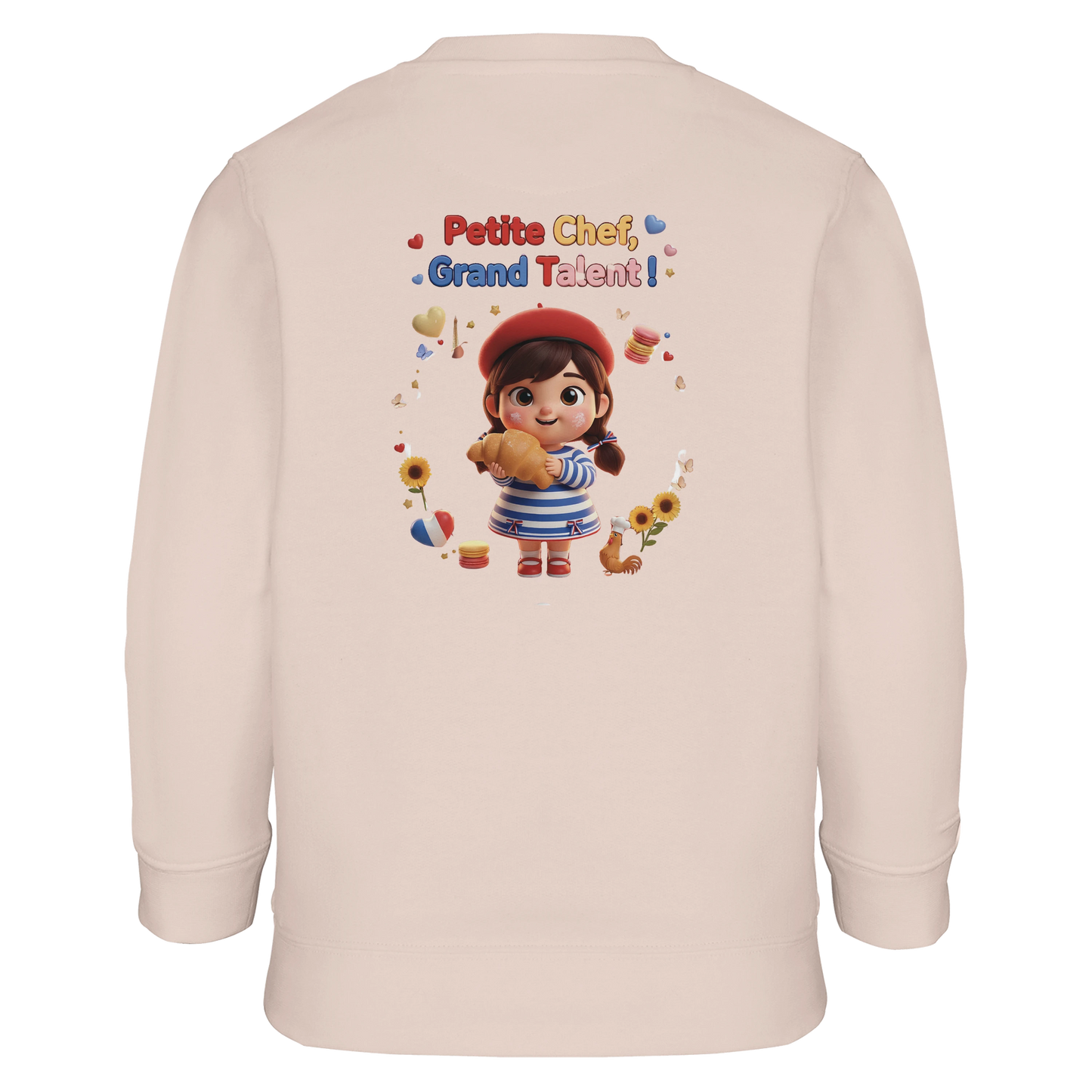 Sweat-shirt fille "Petite Chef, Grand Talent" – Coton Écoresponsable
