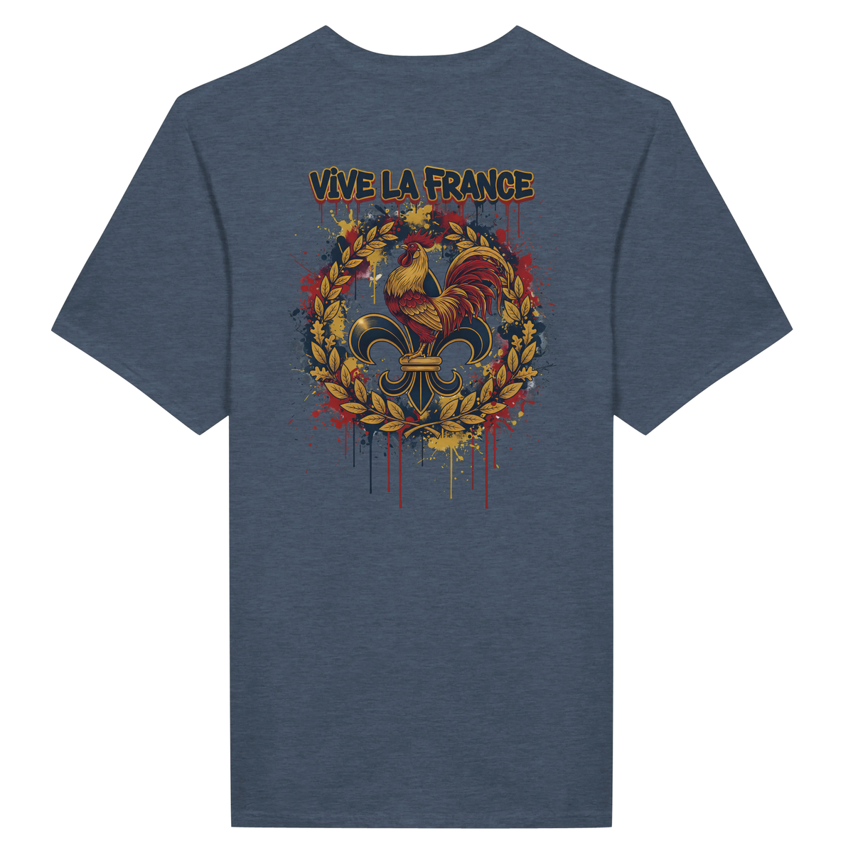 T-shirt Homme 'Vive la France' – Coton Premium, Coupe Classique