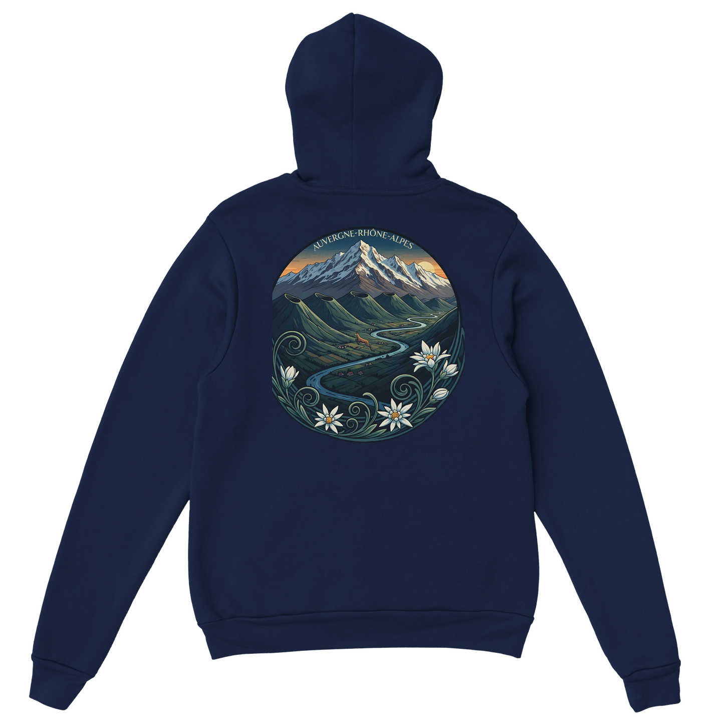 Sweat à capuche unisexe Auvergne-Rhône-Alpes – Confort et style régional