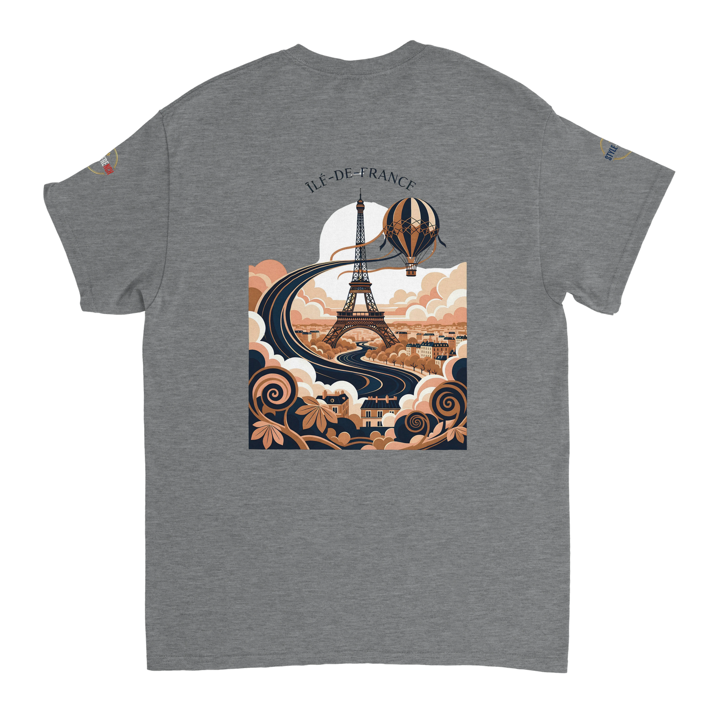 T-shirt Unisexe Île-de-France – Coton Épais à Coupe Classique