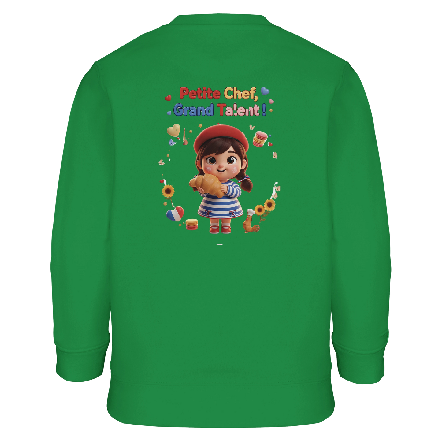 Sweat-shirt fille "Petite Chef, Grand Talent" – Coton Écoresponsable
