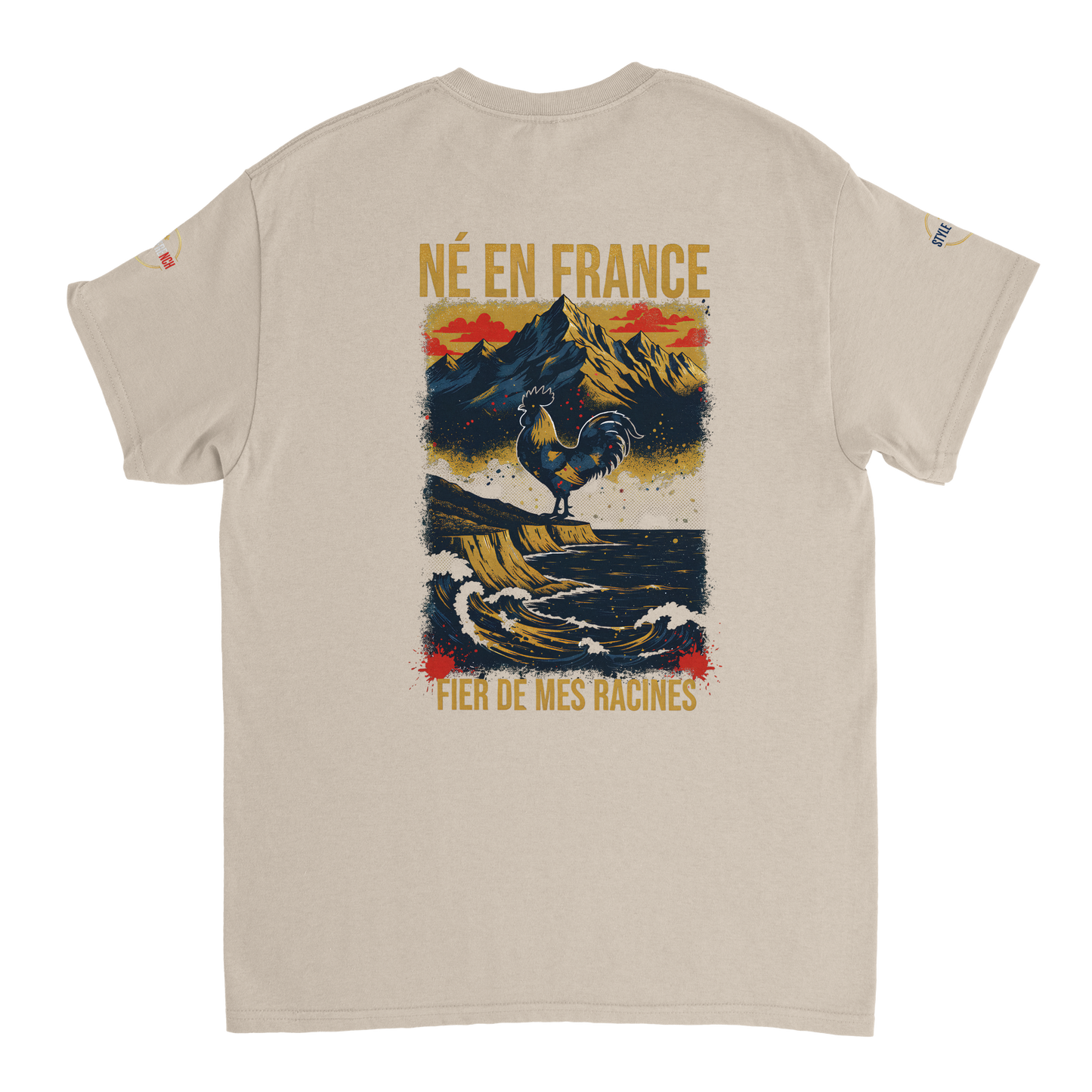 T-Shirt Premium 'Né en France' – Coton Épais à Coupe Classique