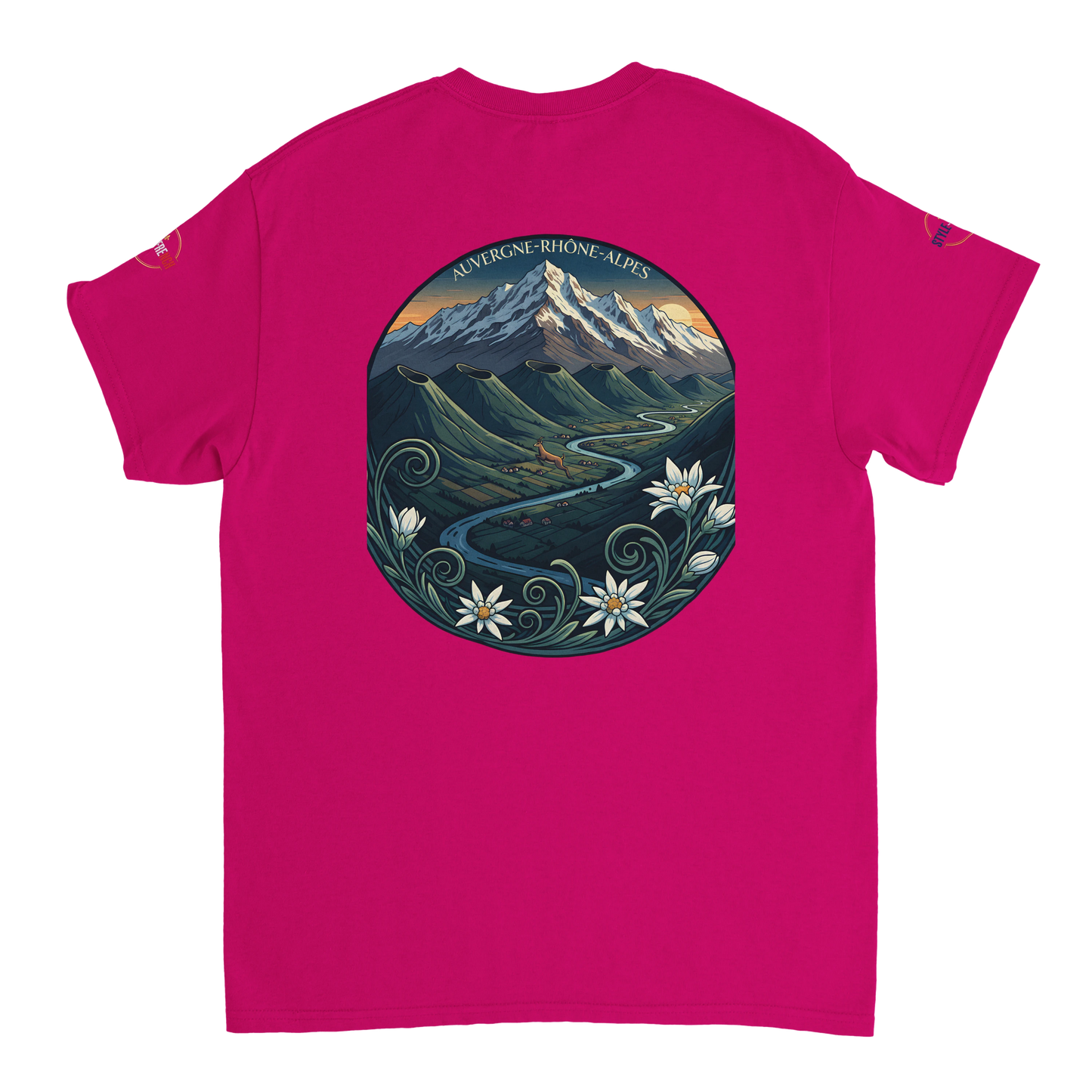 T-Shirt  Auvergne -Rhône -Alpes – Coupe Confortable et Durable
