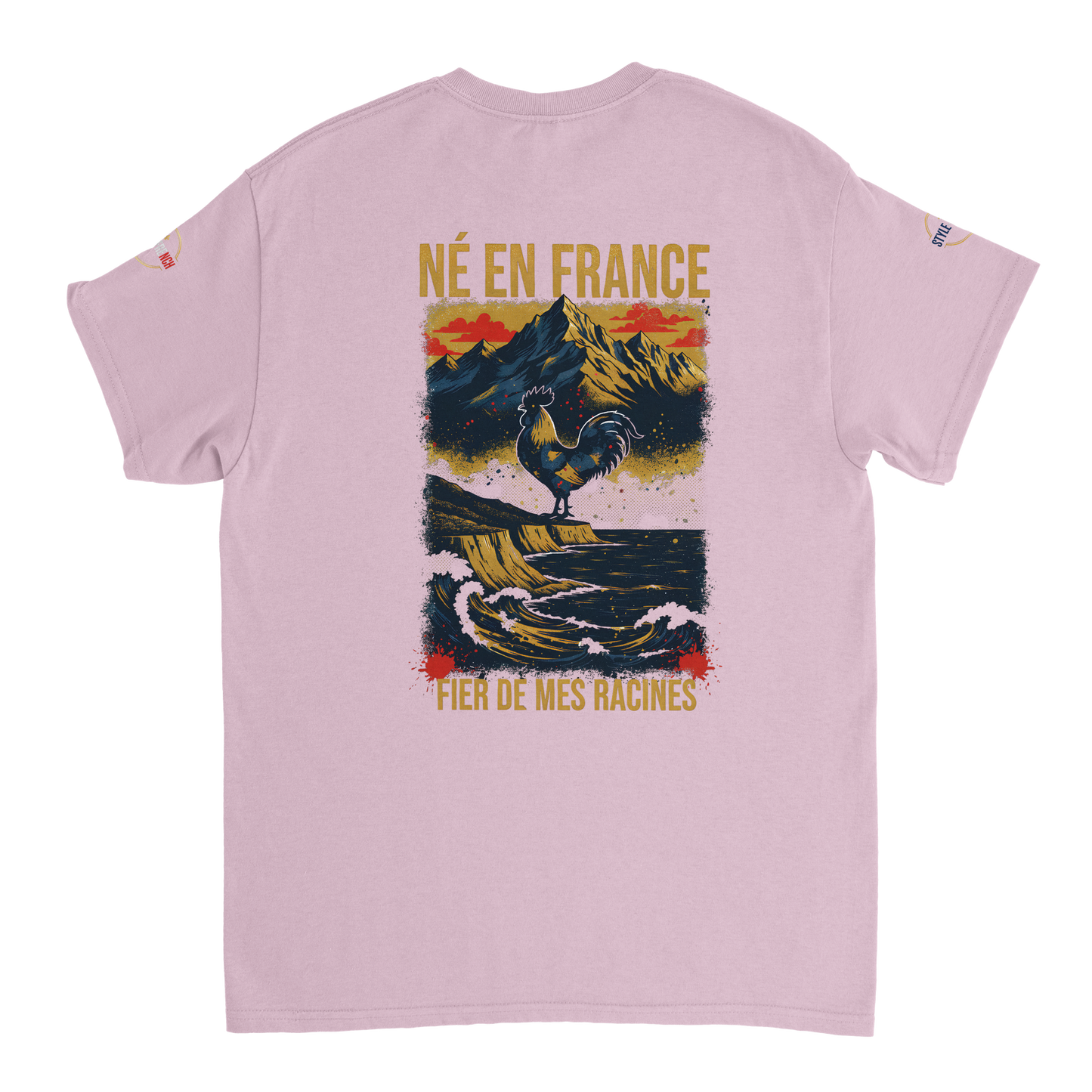 T-Shirt Premium 'Né en France' – Coton Épais à Coupe Classique